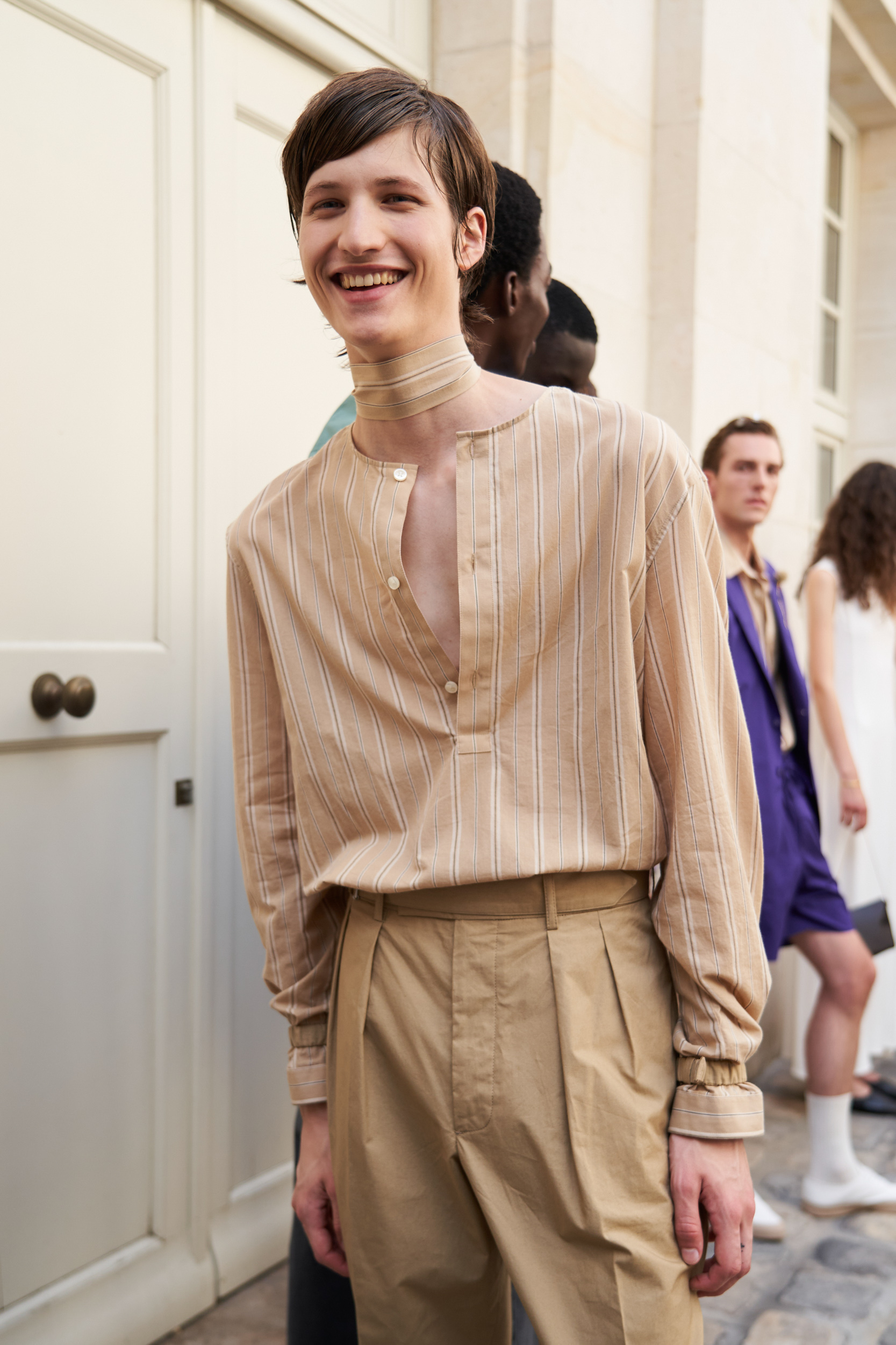 Officine Generale Spring 2024 Men’s Fashion Show Backstage