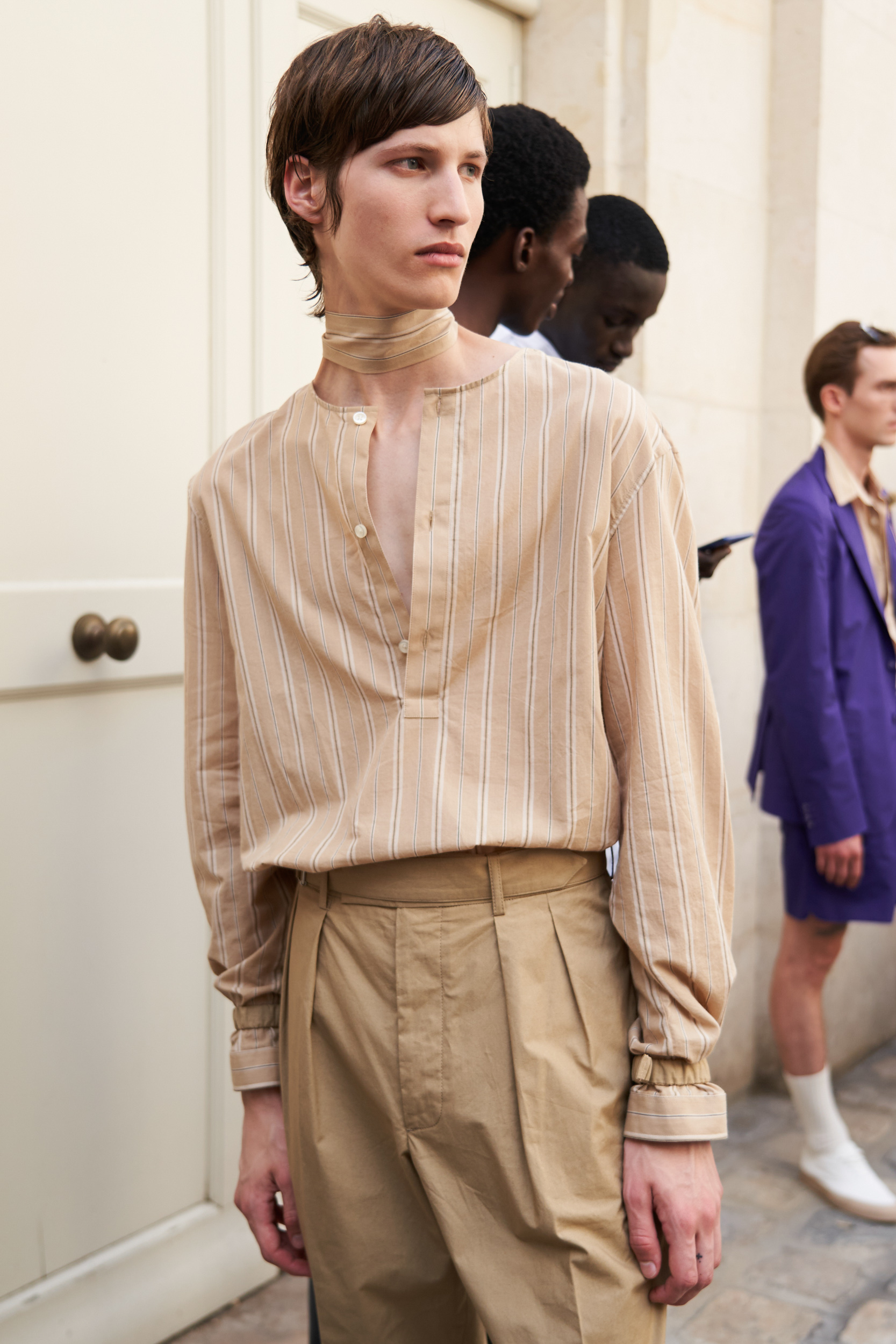 Officine Generale Spring 2024 Men’s Fashion Show Backstage