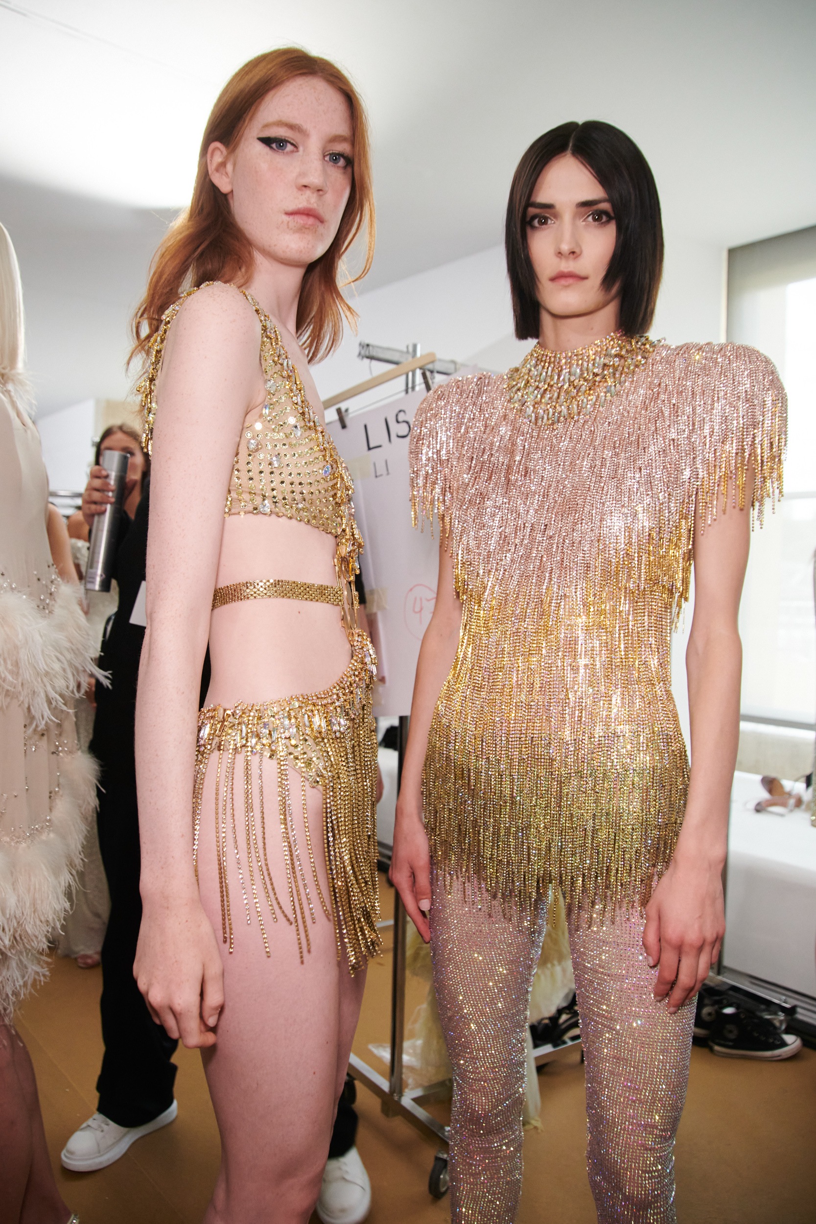 Celia Kritharioti Fall 2023 Couture Fashion Show Backstage