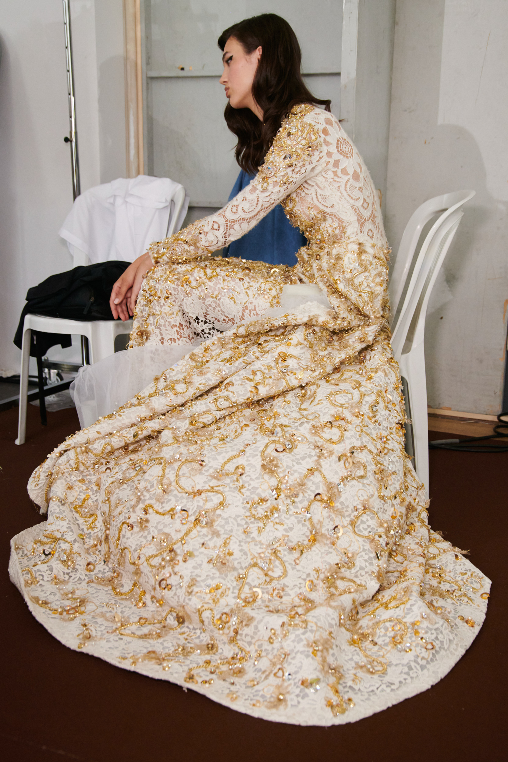 Celia Kritharioti Fall 2023 Couture Fashion Show Backstage