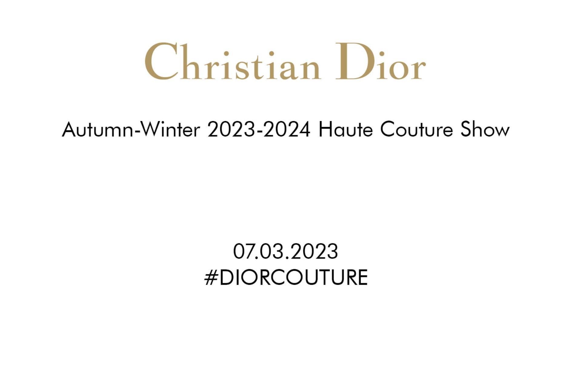 Christian Dior Fall-winter 2023-2024 - Couture