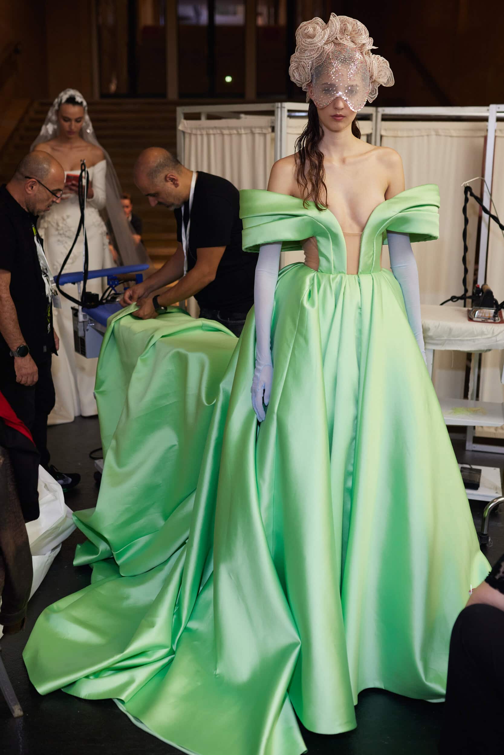 Georges Hobeika Fall 2023 Couture Fashion Show Backstage