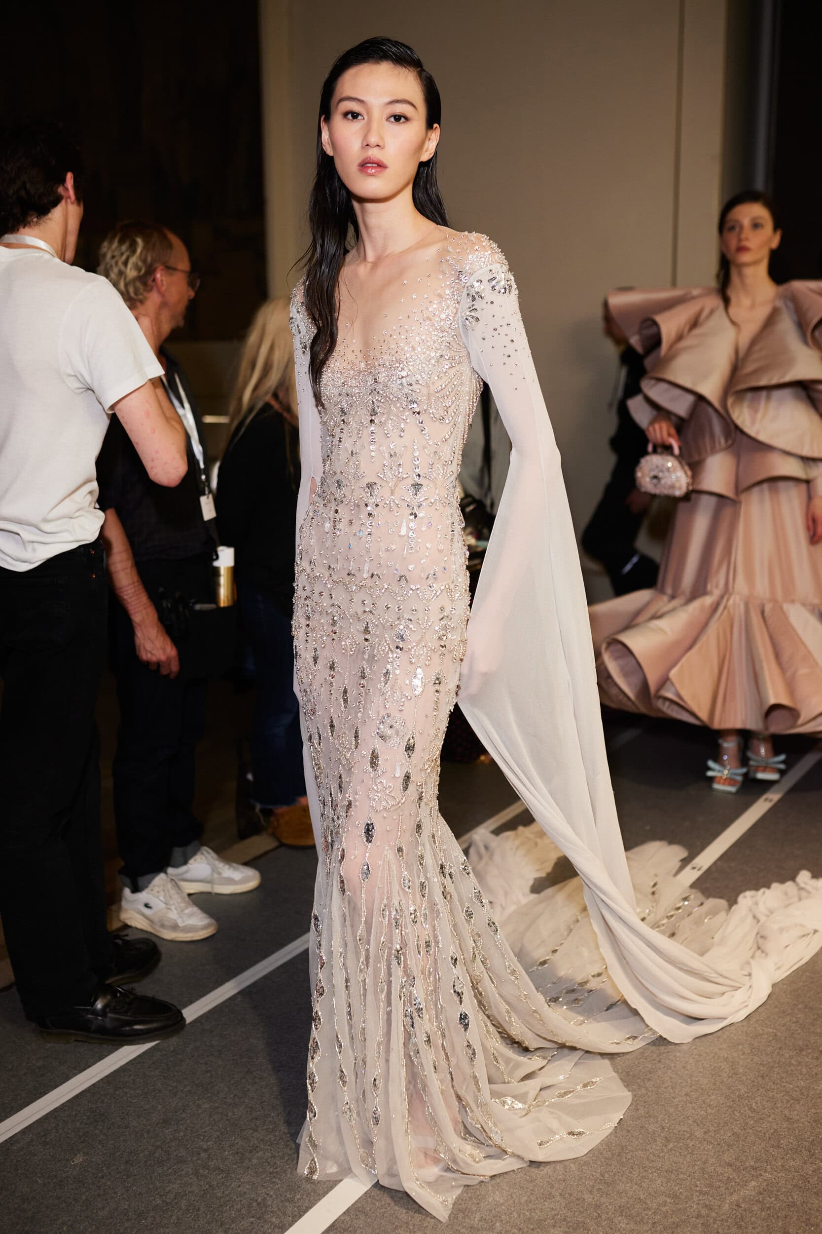 Georges Hobeika Fall 2023 Couture Fashion Show Backstage