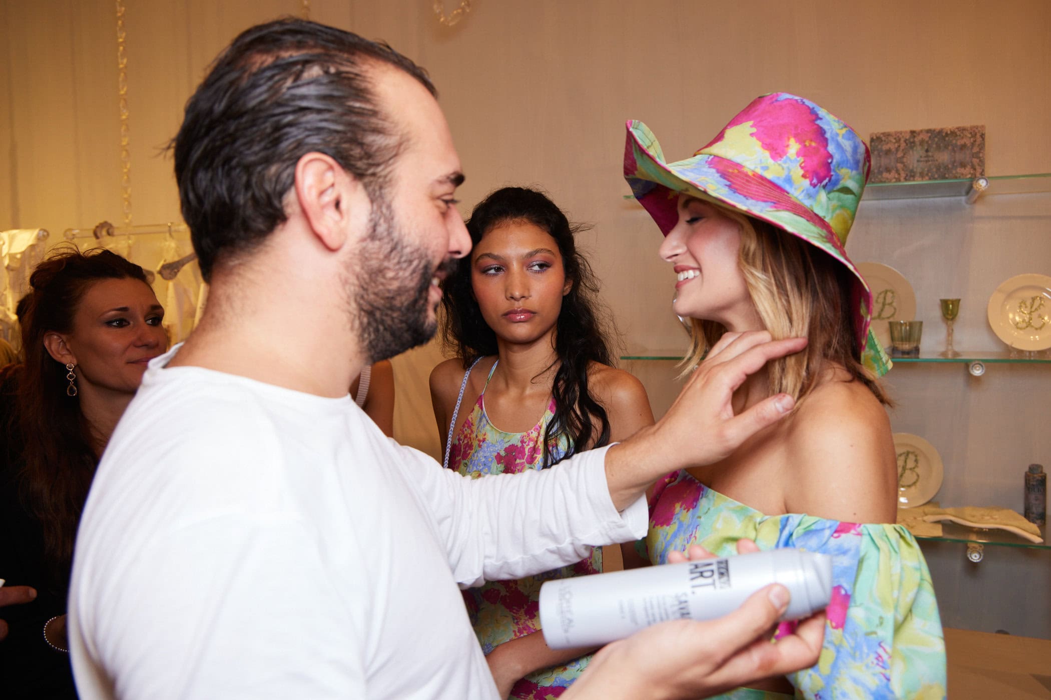 Luisa Beccaria Spring 2024 Fashion Show Backstage