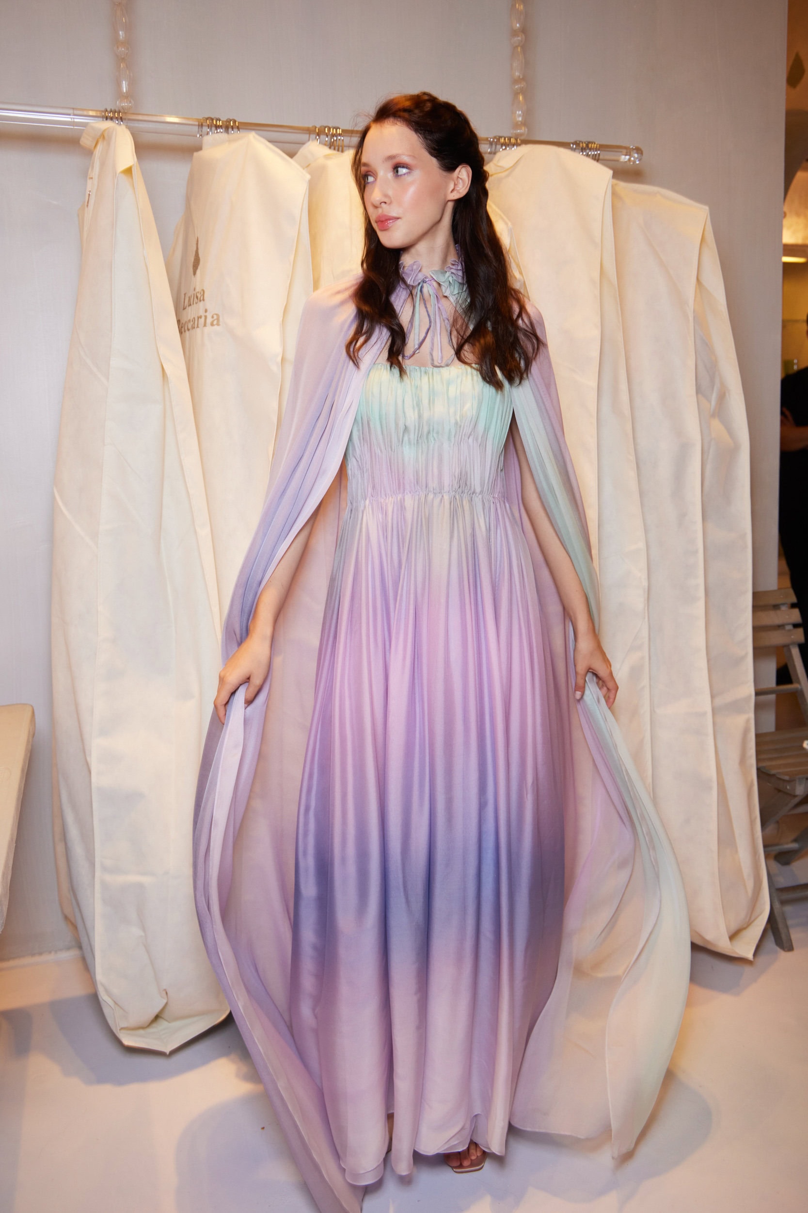 Luisa Beccaria Spring 2024 Fashion Show Backstage