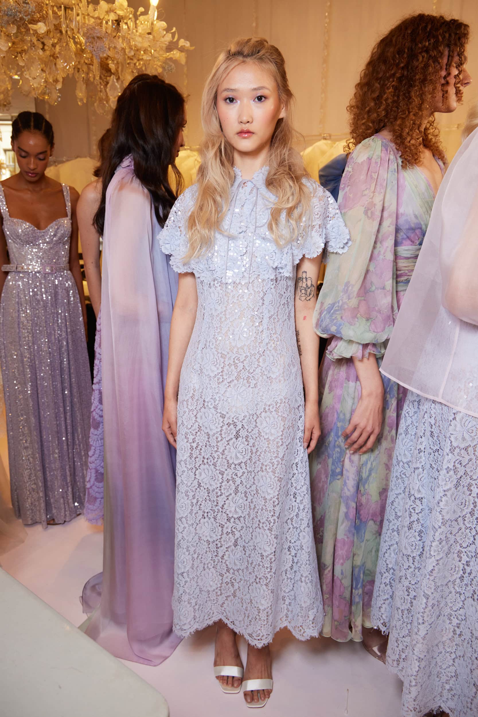 Luisa Beccaria Spring 2024 Fashion Show Backstage