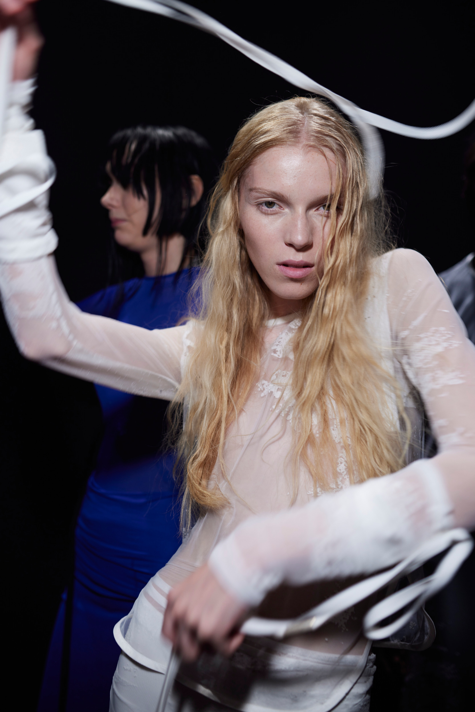 Ann Demeulemeester Spring 2024 Fashion Show Backstage