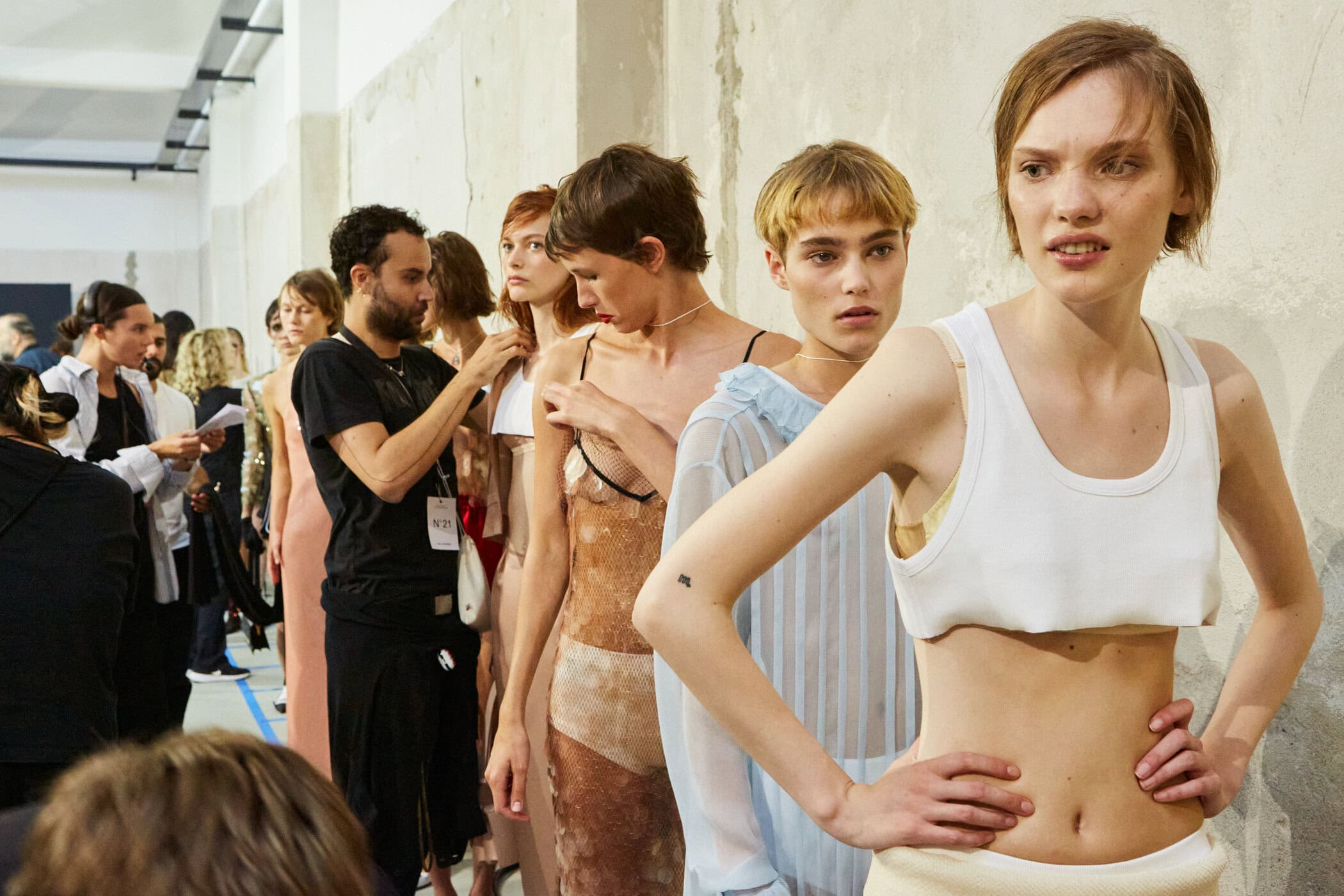 N 21 Spring 2024 Fashion Show Backstage