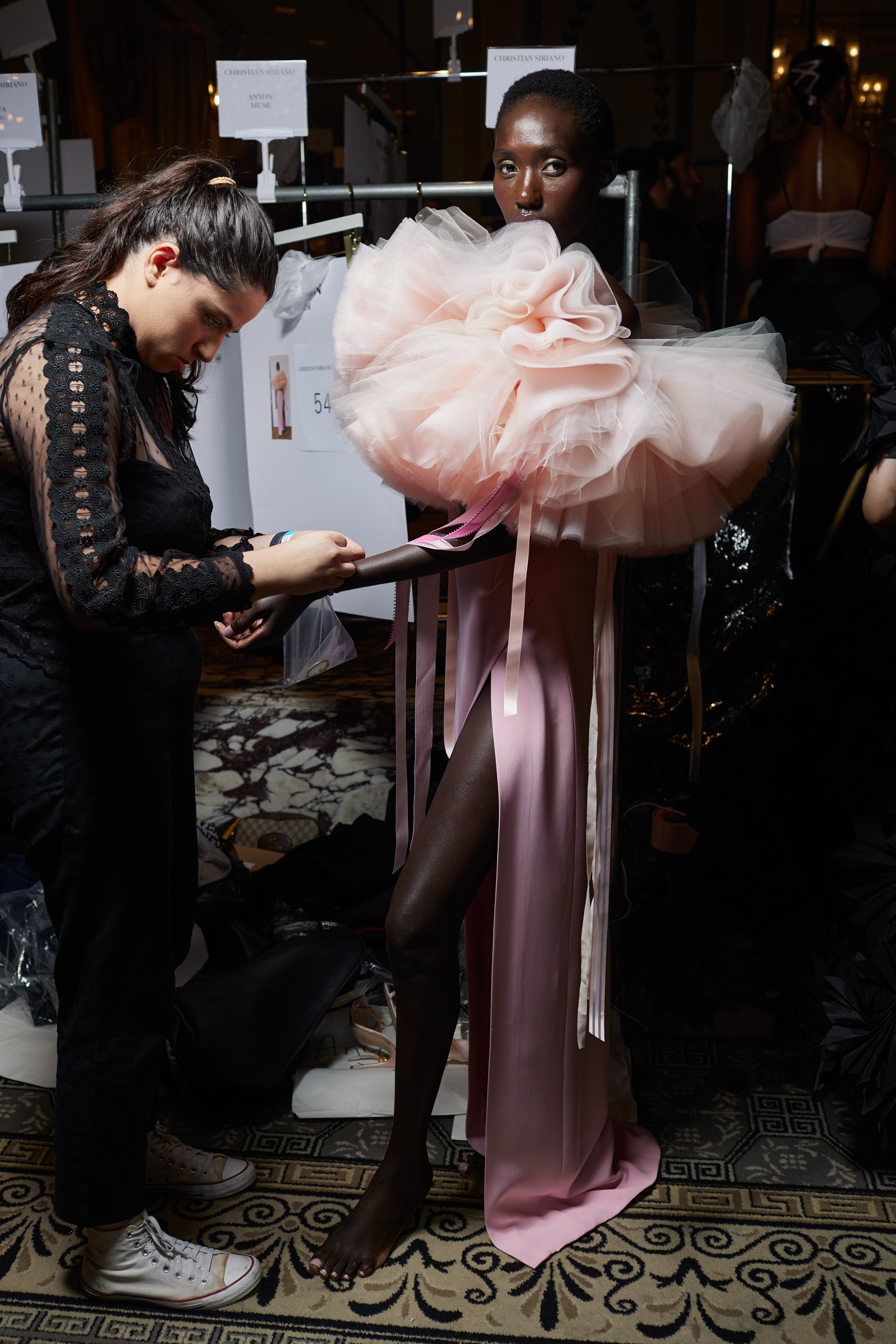 Christian Siriano Spring 2024 Fashion Show Backstage