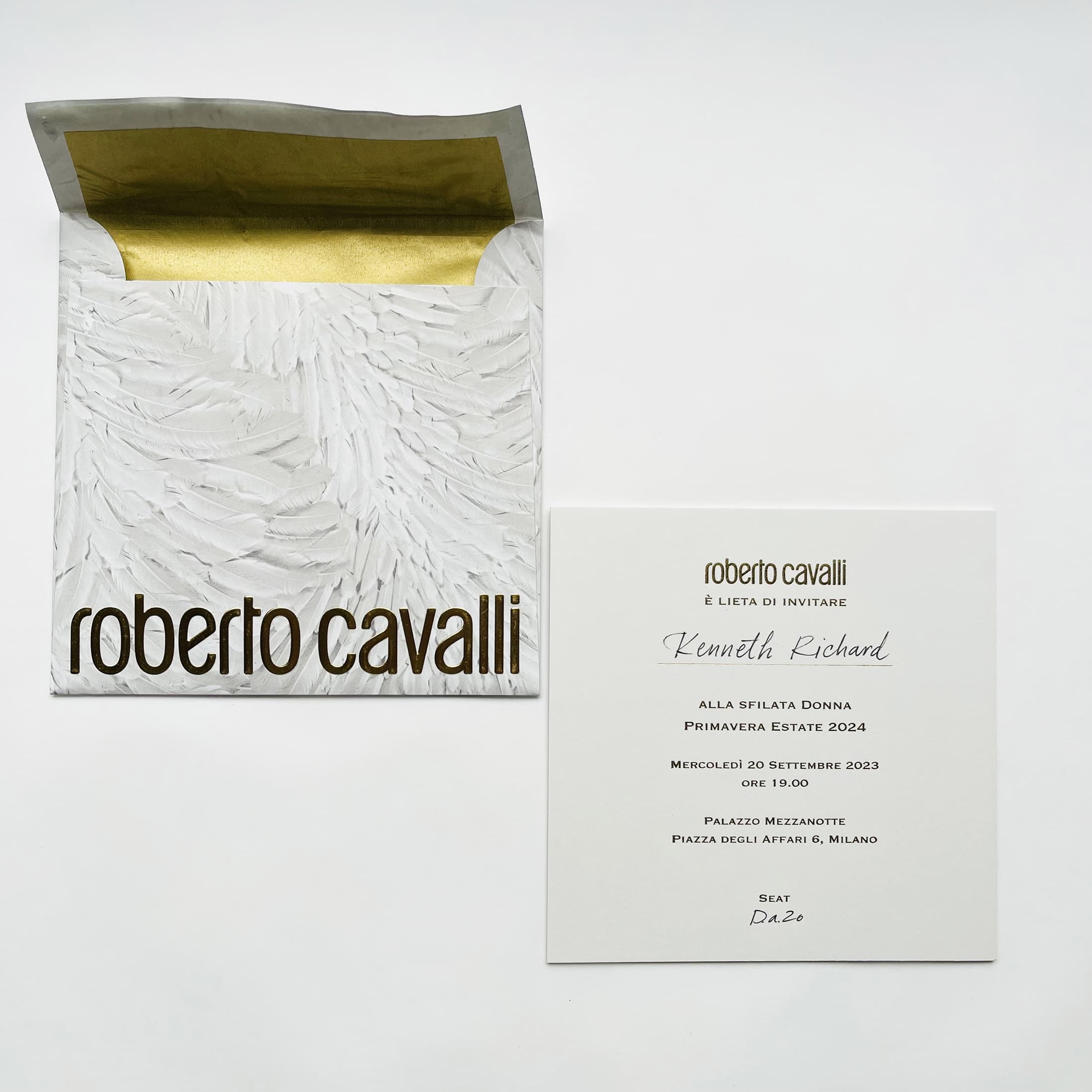 roberto cavalli Spring 2024 fashion show invitation photo, for the Best Women's fashion show invitations for the Impression