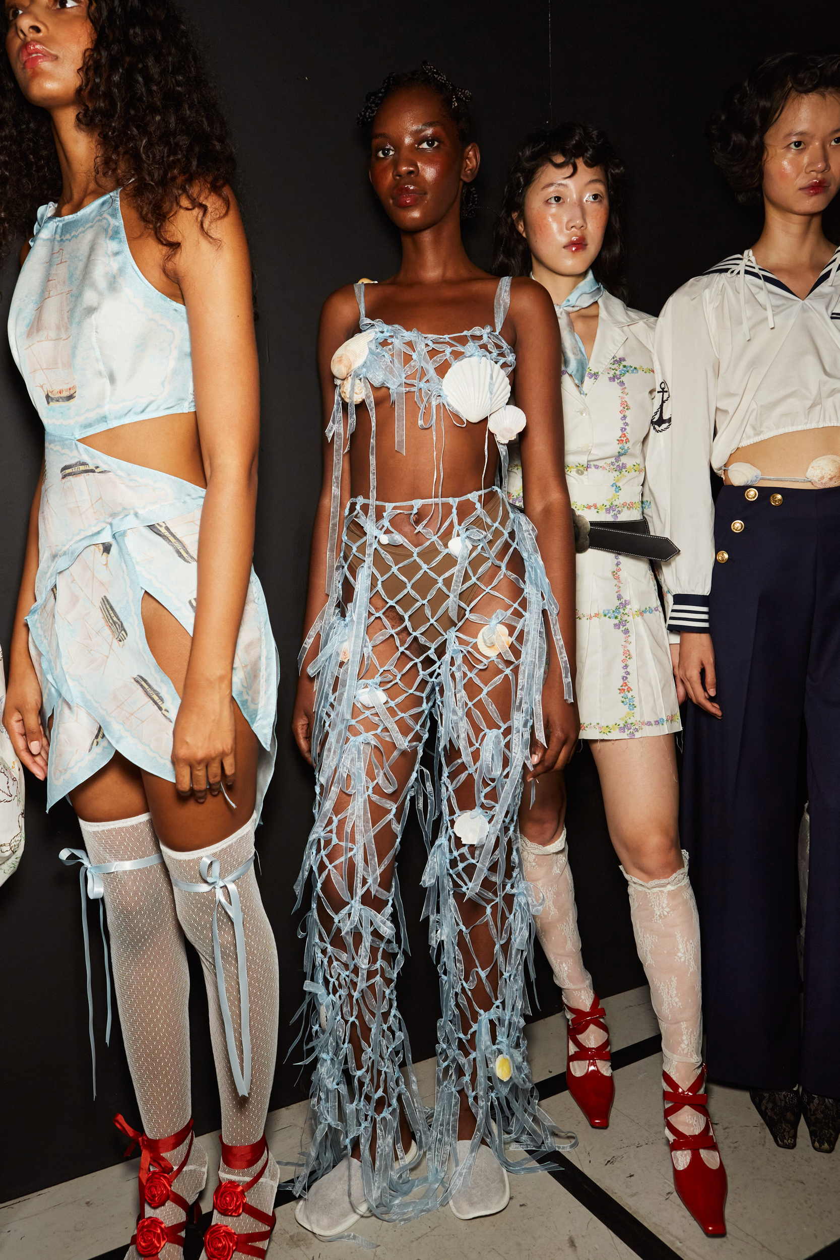 Yuhan Wang Spring 2024 Fashion Show Backstage