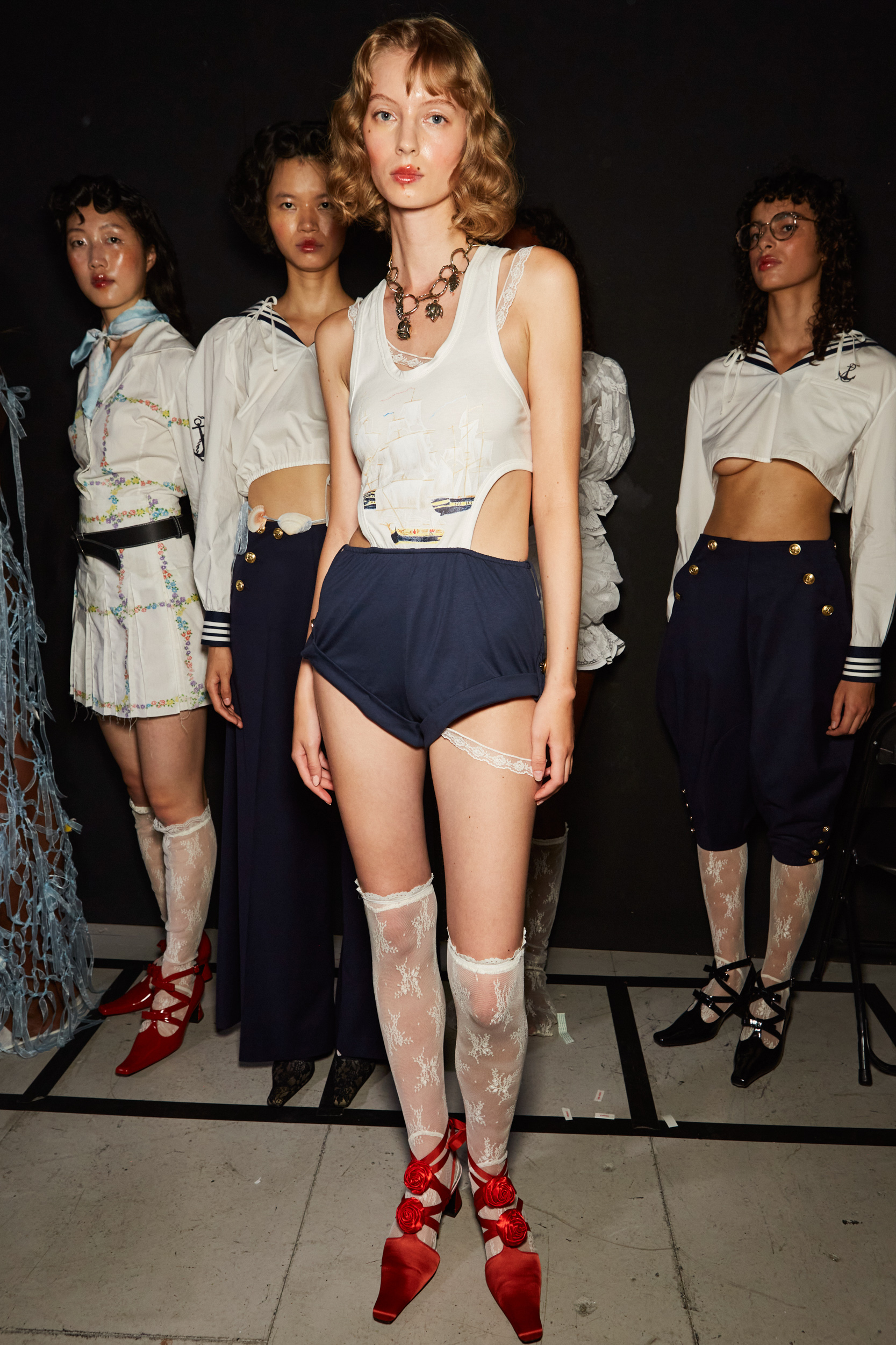 Yuhan Wang Spring 2024 Fashion Show Backstage