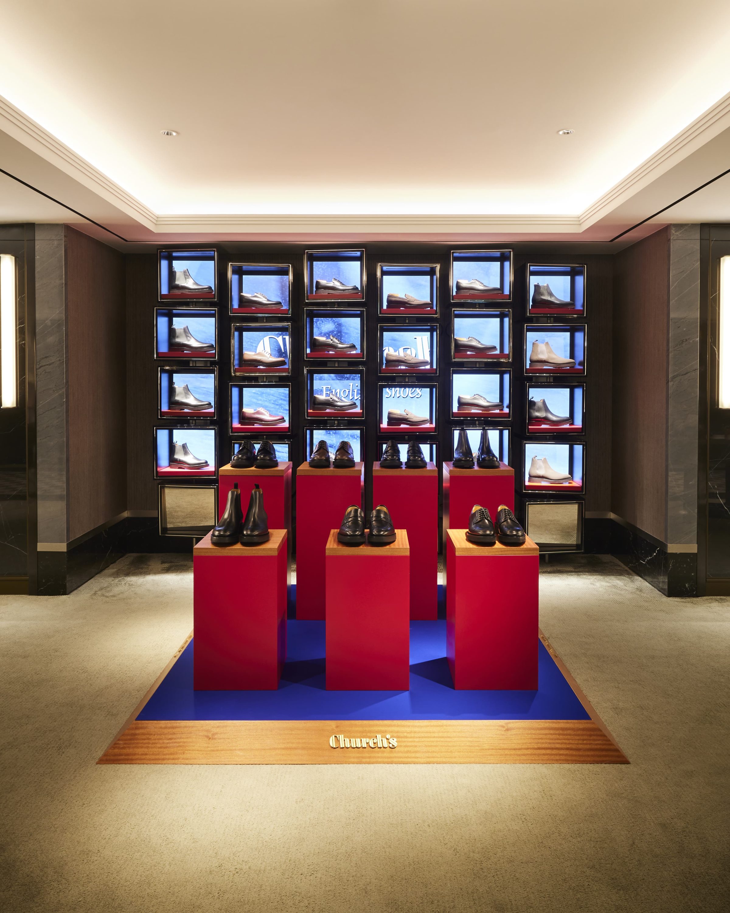 Church's inaugurates a temporary space in Harrods, the historic luxury department store in the English capital.