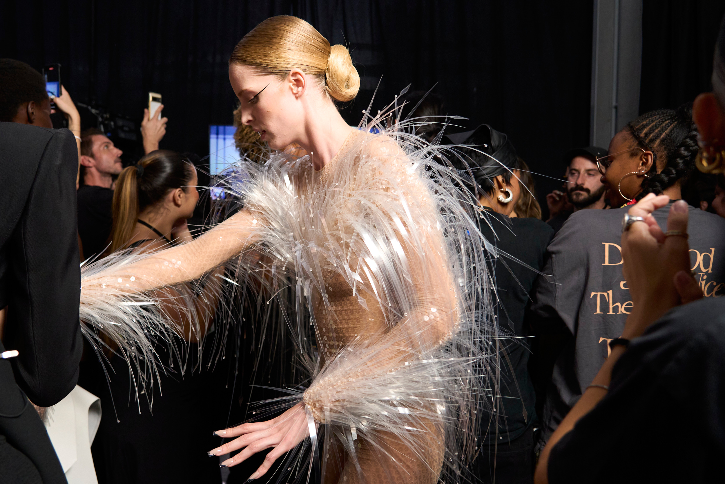 Mugler Spring 2024 Fashion Show Backstage