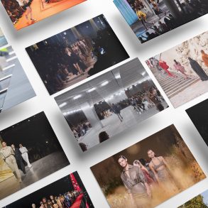 The Impression Awards 2024 header image with fashion show images fromm Rick Owens, Prada, Miu Miu, Hermes, Diesel, Fendi & more
