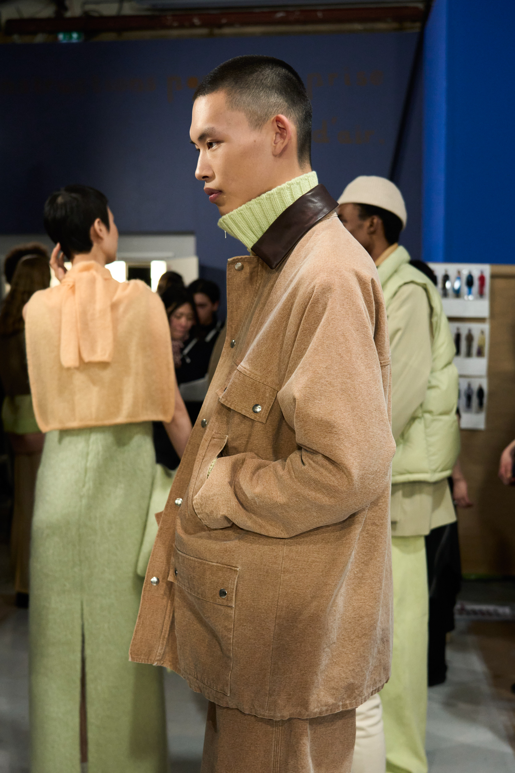 Auralee Fall 2024 Men’s Fashion Show Backstage