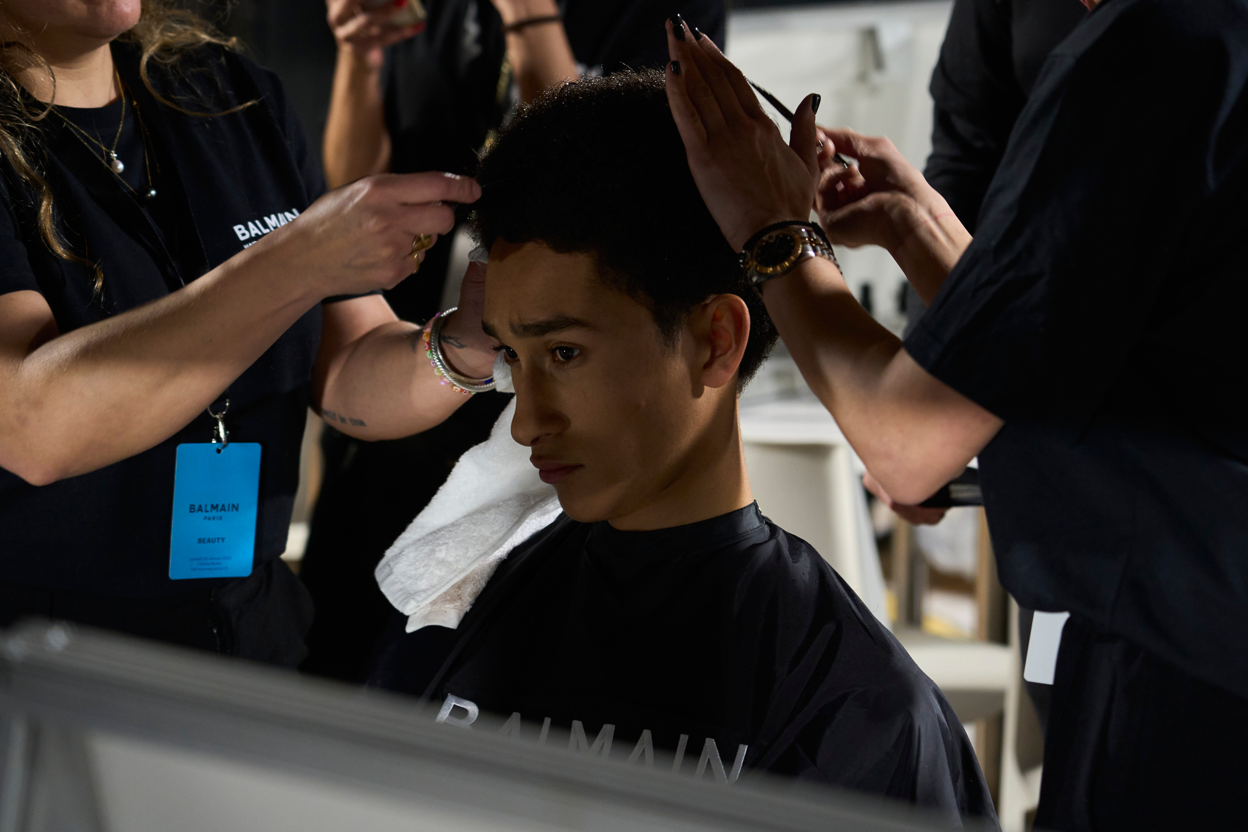 Balmain Fall 2024 Men’s Fashion Show Backstage