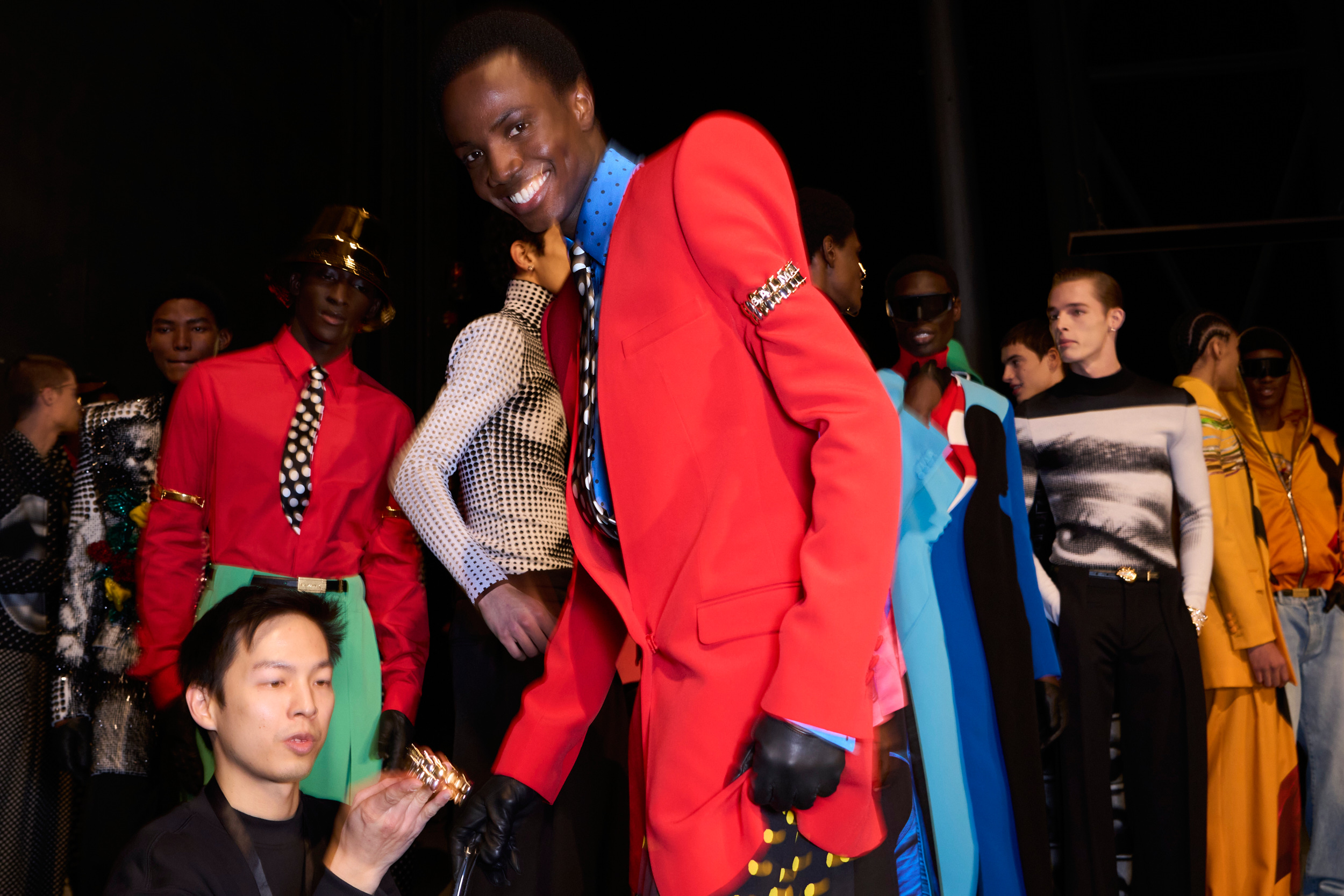 Balmain Fall 2024 Men’s Fashion Show Backstage