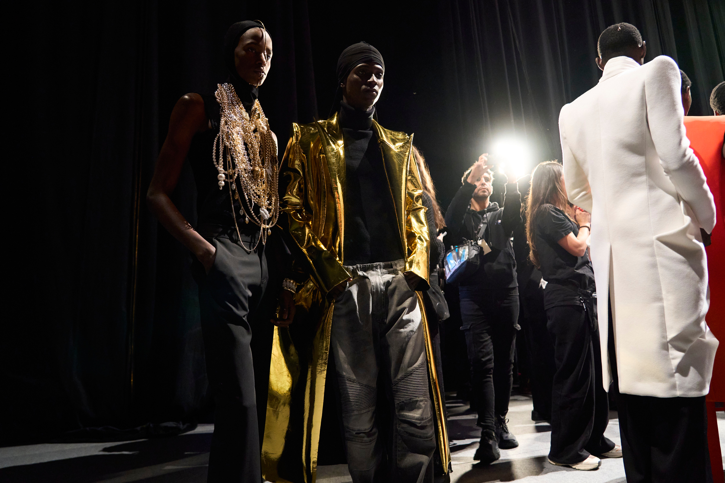 Balmain Fall 2024 Men’s Fashion Show Backstage