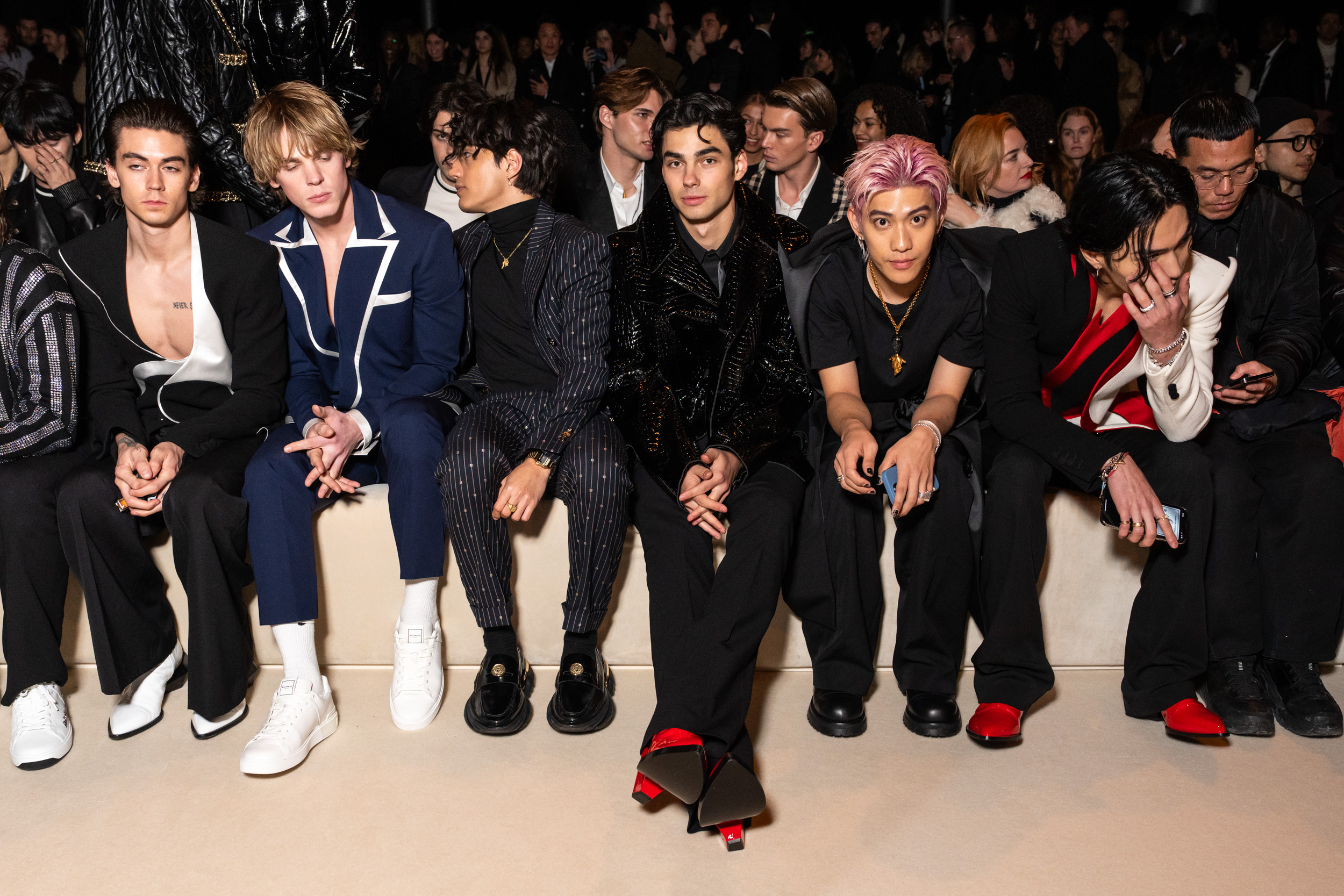 Balmain Fall 2024 Men’s Fashion Show Front Row