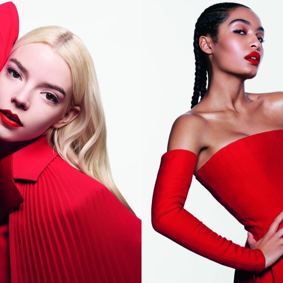 Dior Rouge Dior lipstick 2024 ad campaign starring Anya Taylor-Joy, Dilraba Dilmurat, Yara Shahidi, and Rachel Zegler