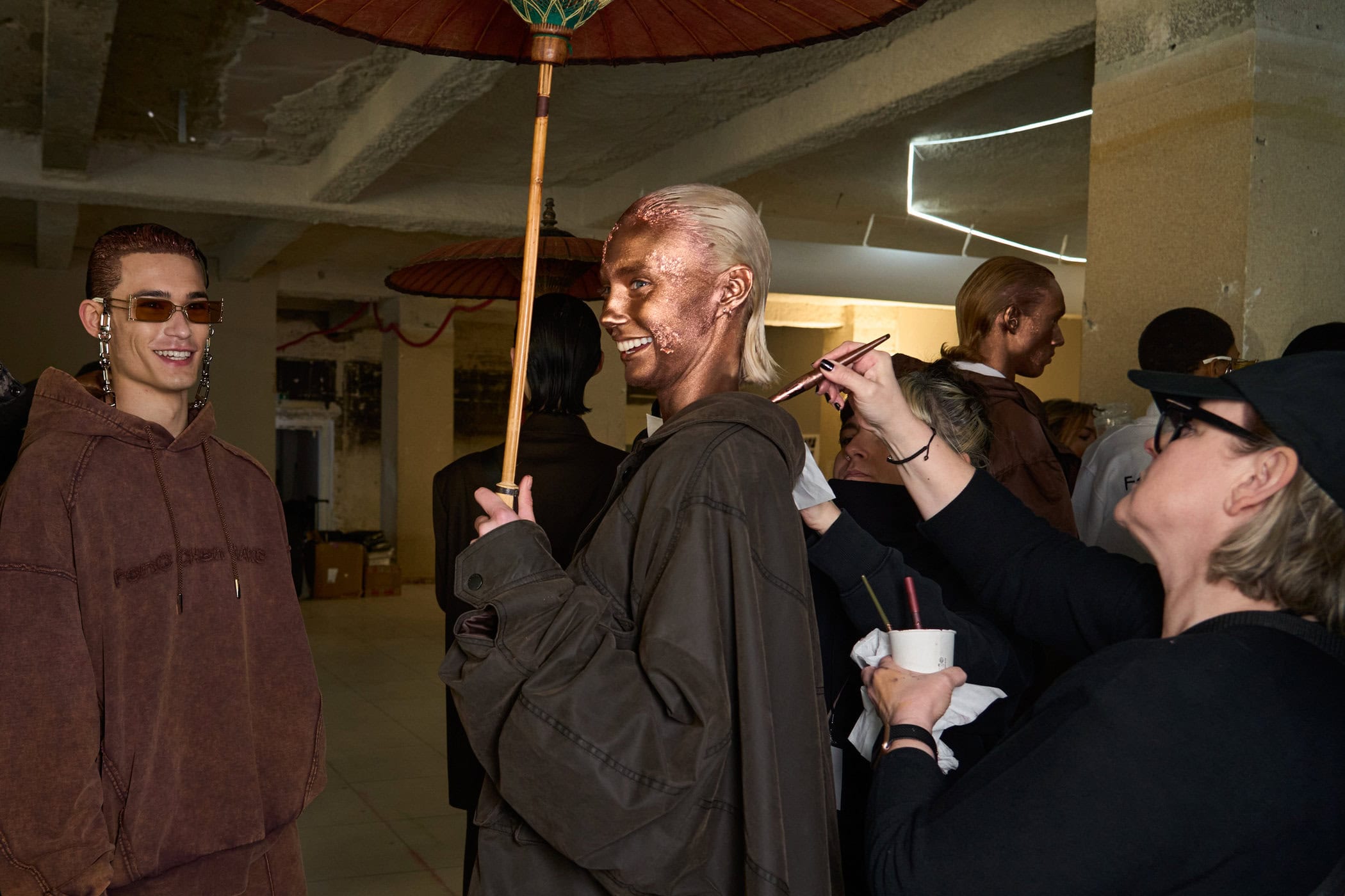Feng Chen Wang Fall 2024 Men’s Fashion Show Backstage