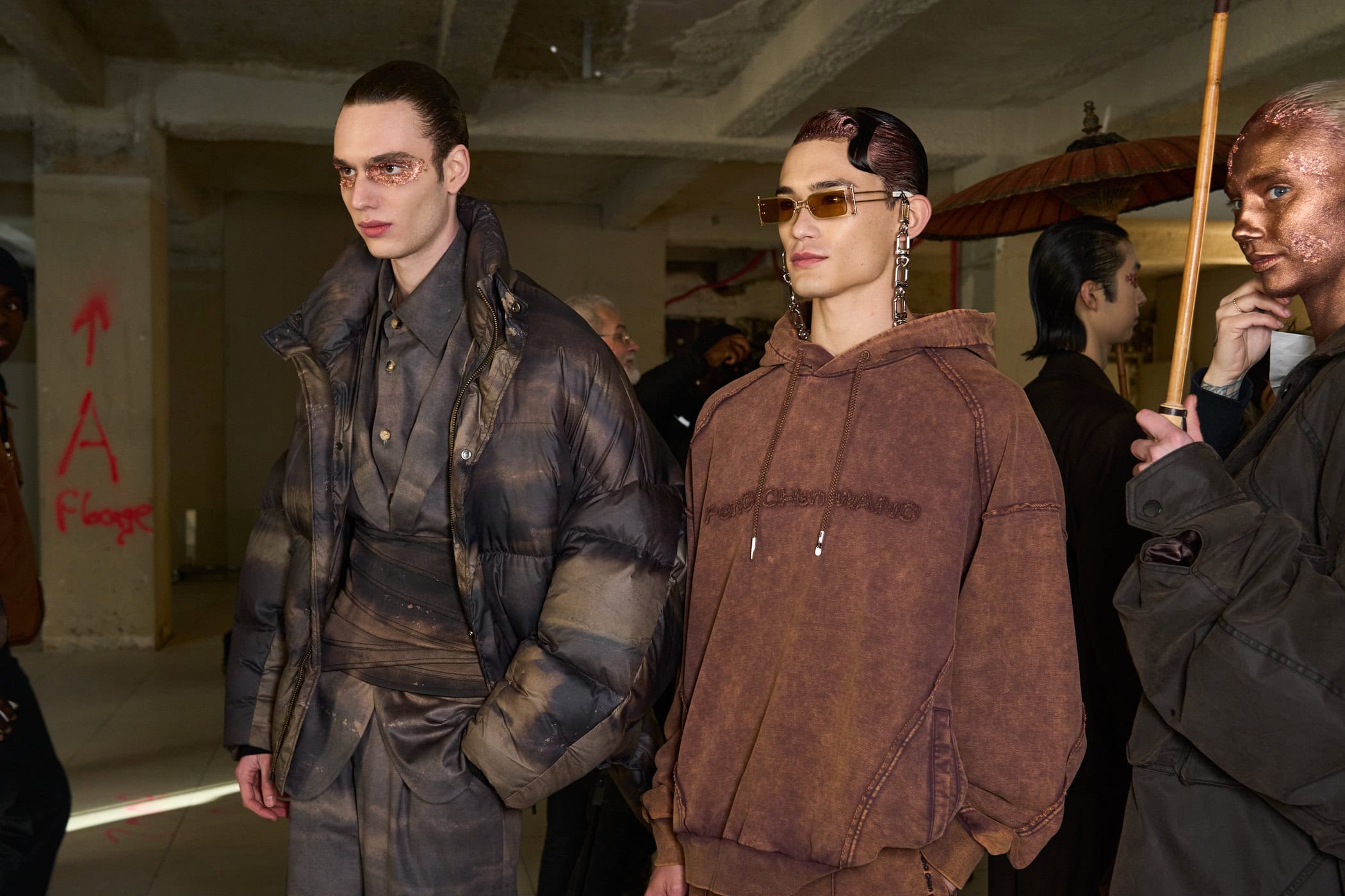 Feng Chen Wang Fall 2024 Men’s Fashion Show Backstage