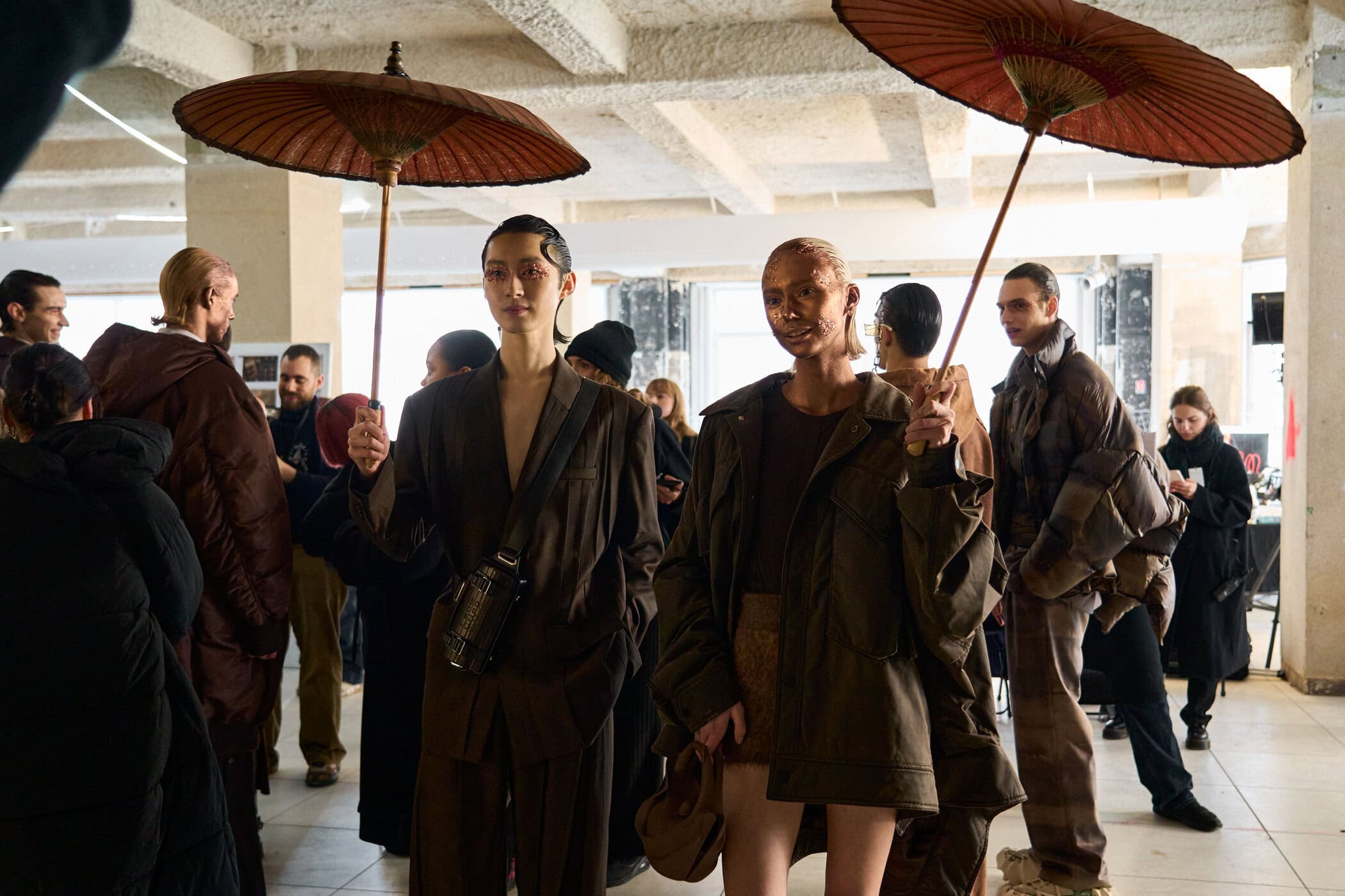 Feng Chen Wang Fall 2024 Men’s Fashion Show Backstage