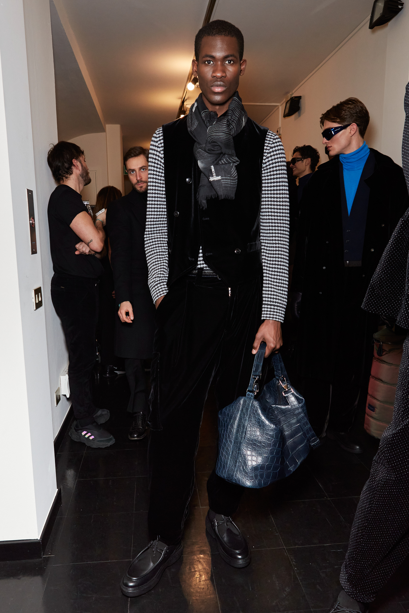 Giorgio Armani Fall 2024 Men’s Fashion Show Backstage