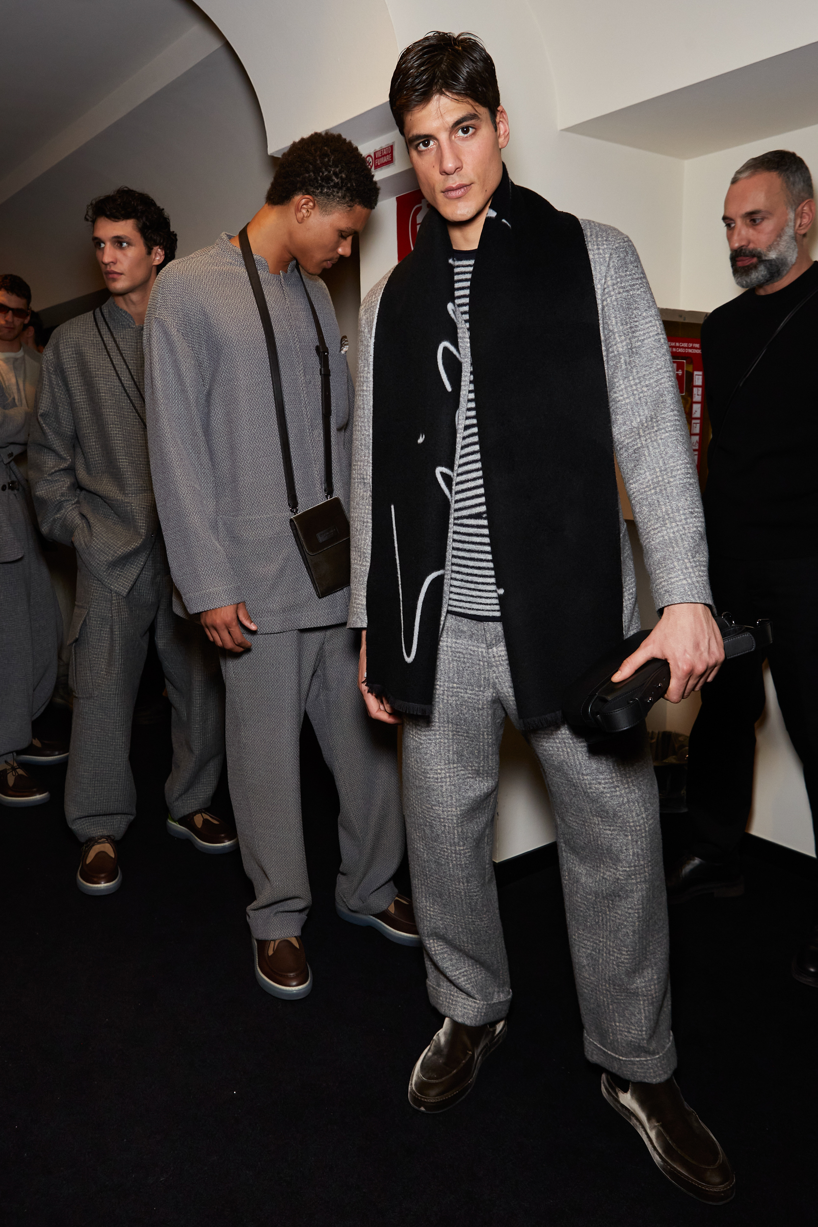 Giorgio Armani Fall 2024 Men’s Fashion Show Backstage