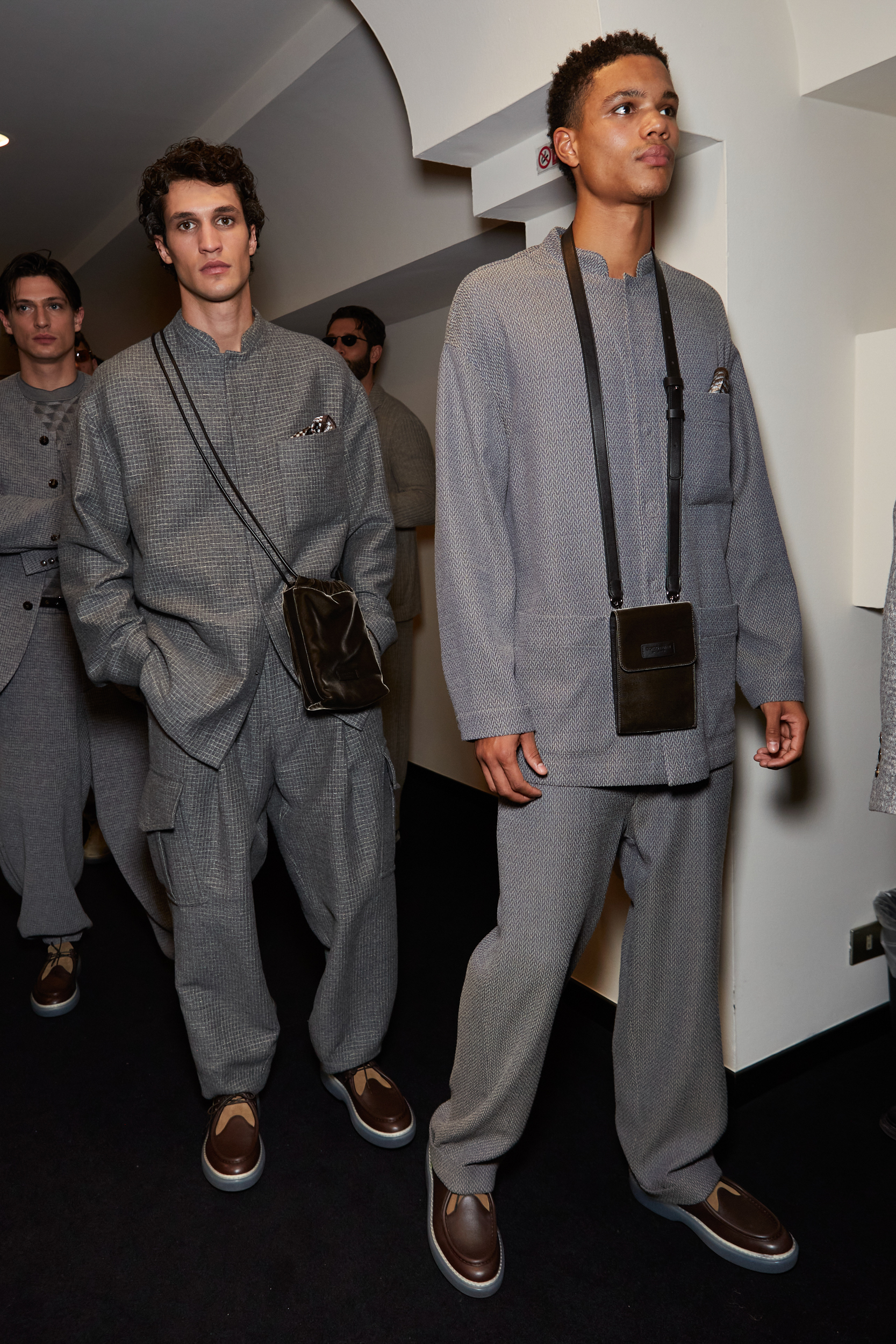 Giorgio Armani Fall 2024 Men’s Fashion Show Backstage