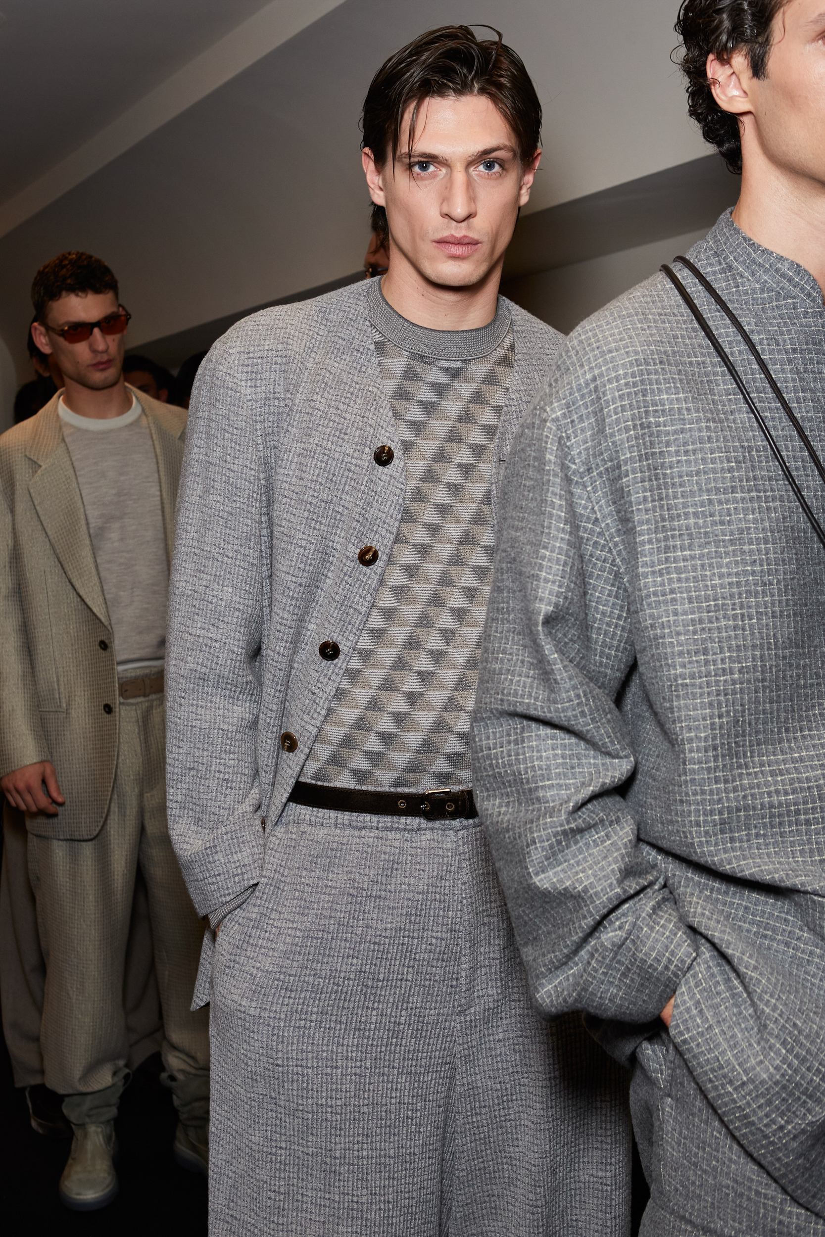 Giorgio Armani Fall 2024 Men’s Fashion Show Backstage