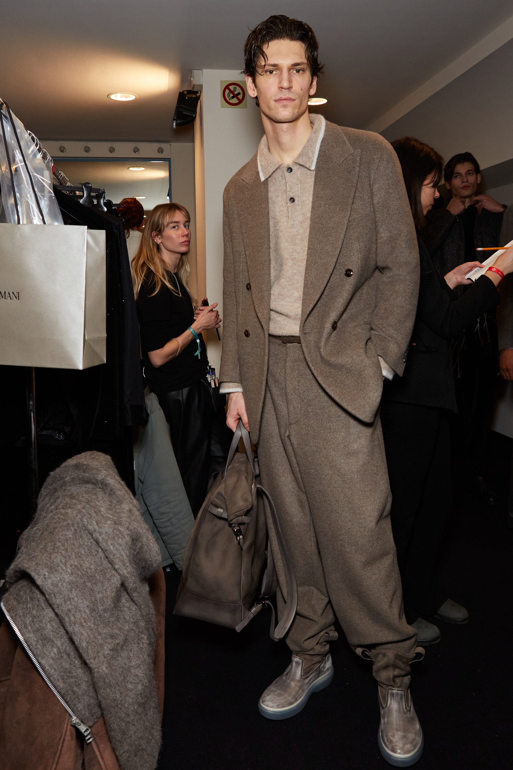 Giorgio Armani Fall 2024 Men’s Fashion Show Backstage