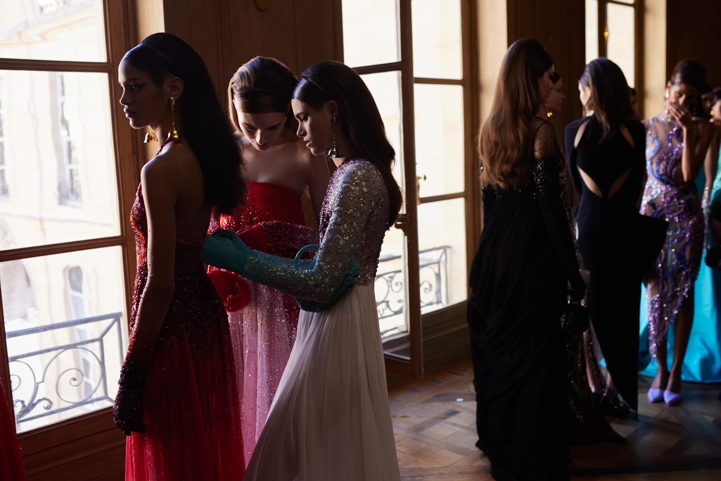 Georges Hobeika Spring 2024 Couture Fashion Show Backstage