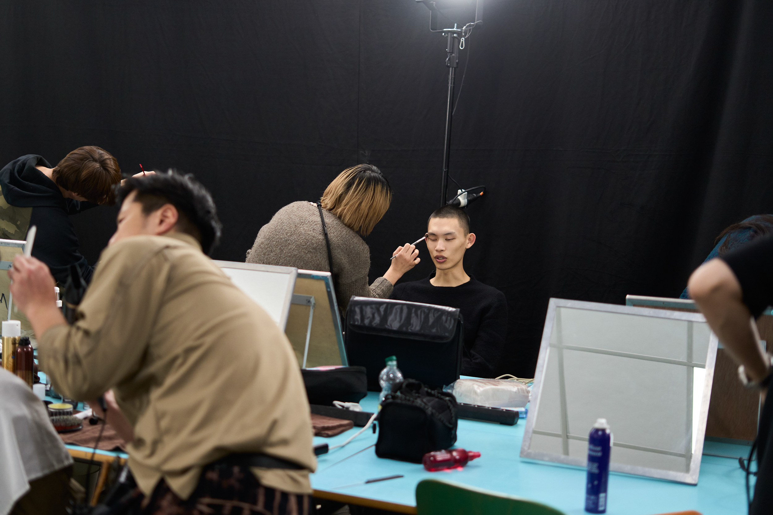 White Mountaineering Fall 2024 Men’s Fashion Show Backstage