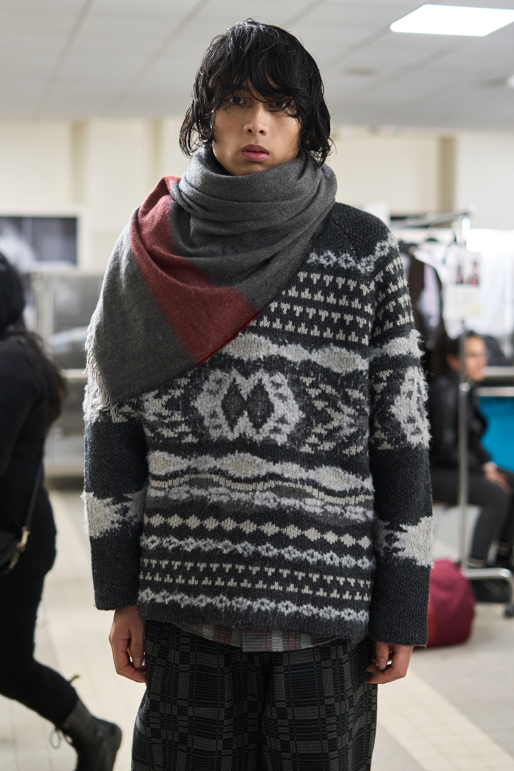 White Mountaineering Fall 2024 Men’s Fashion Show Backstage