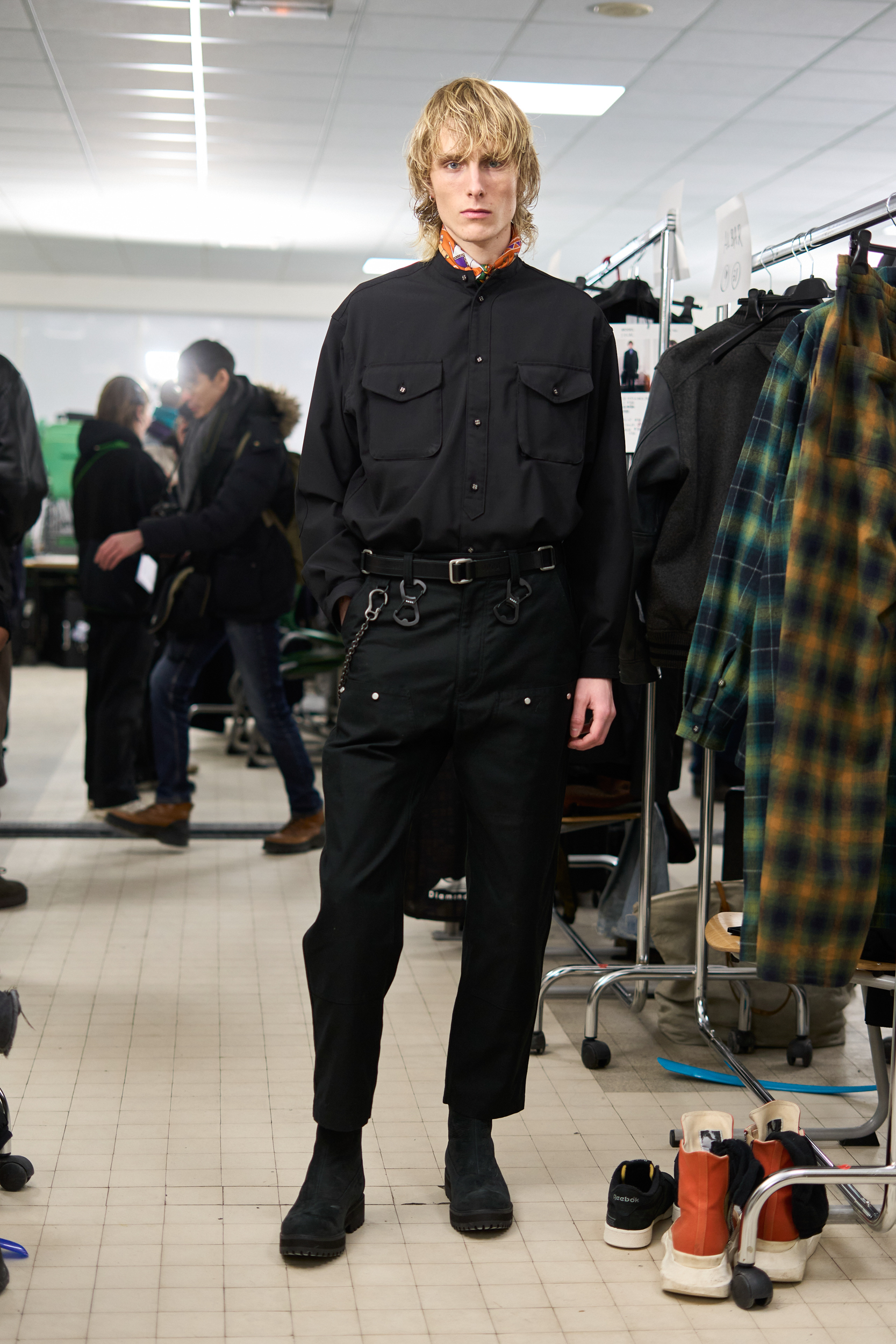 White Mountaineering Fall 2024 Men’s Fashion Show Backstage