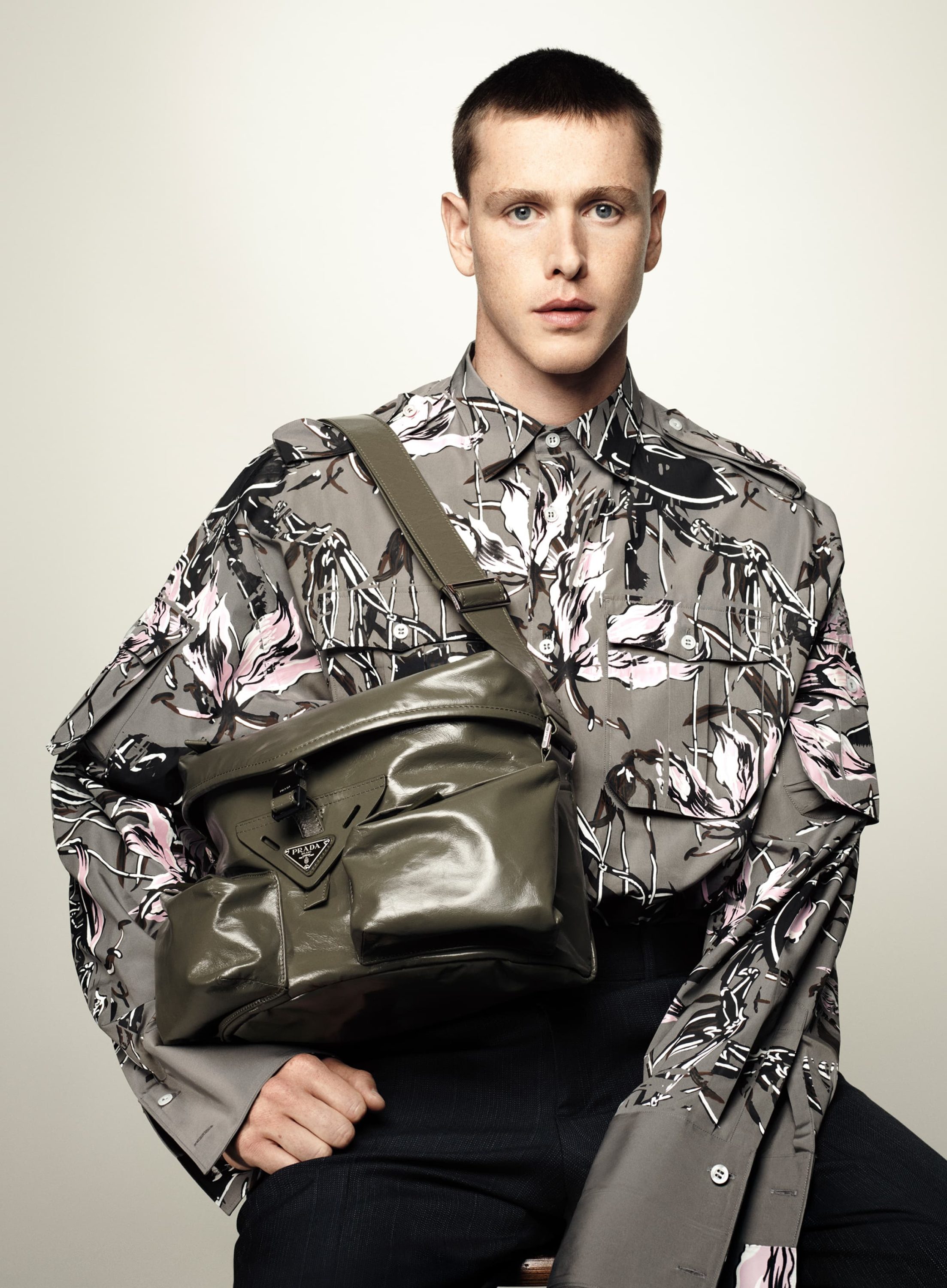 Prada Men's Spring 2024 ad campaign photo by Willy Vanderperre