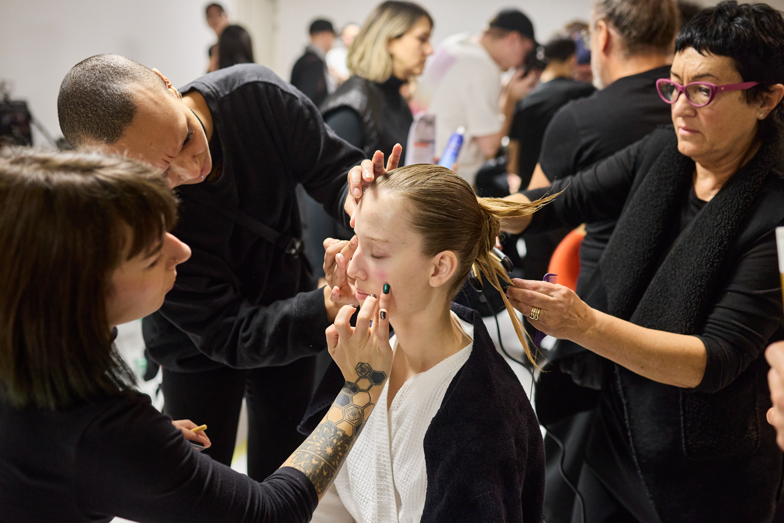 Yanina Couture Spring 2024 Couture Fashion Show Backstage