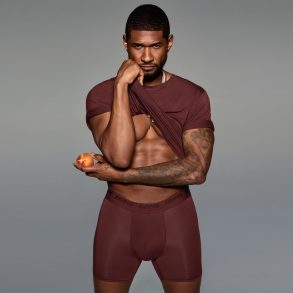 Skims Men's 2024 ad campaign photo featuring Usher