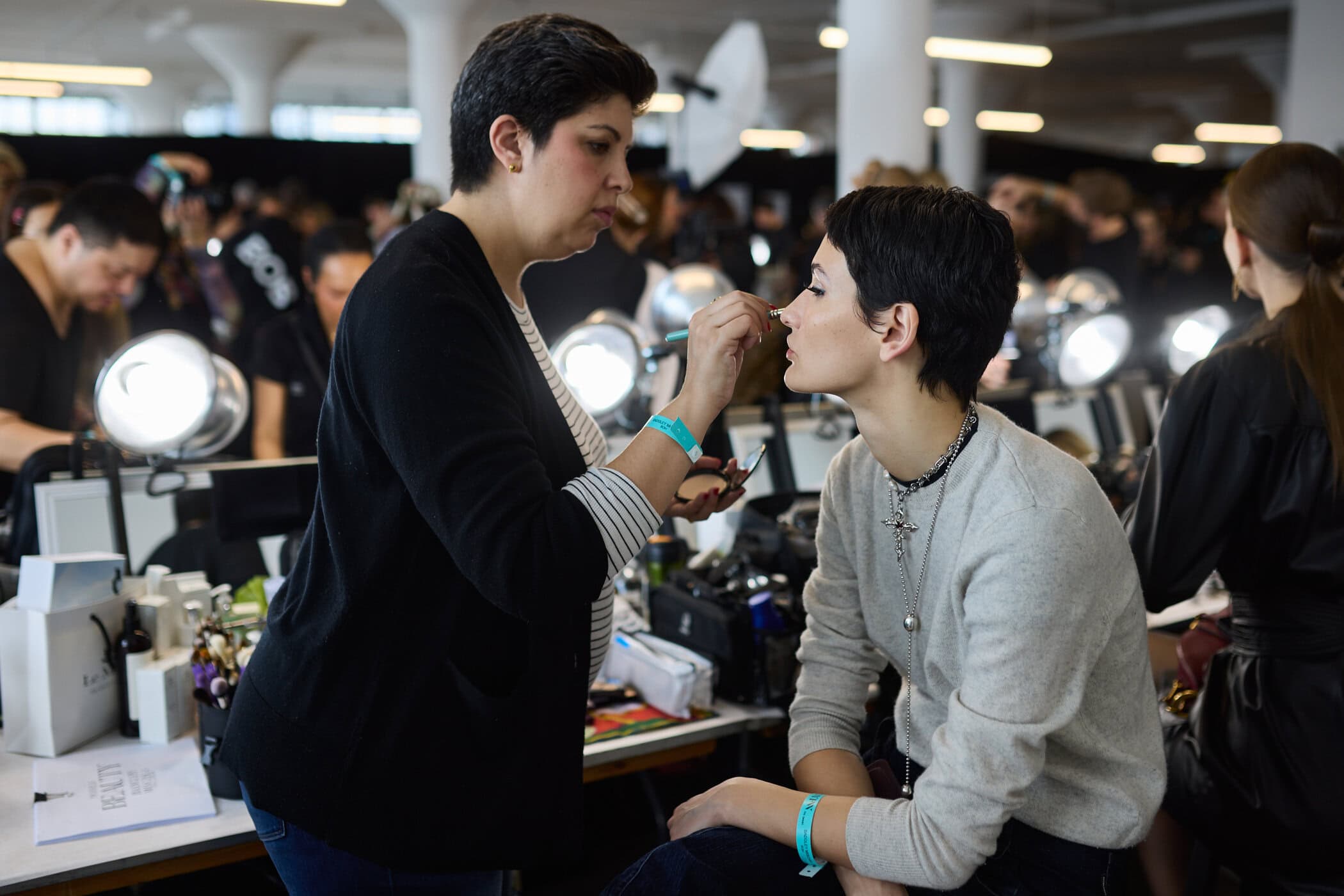 Badgley Mischka  Fall 2024 Fashion Show Backstage