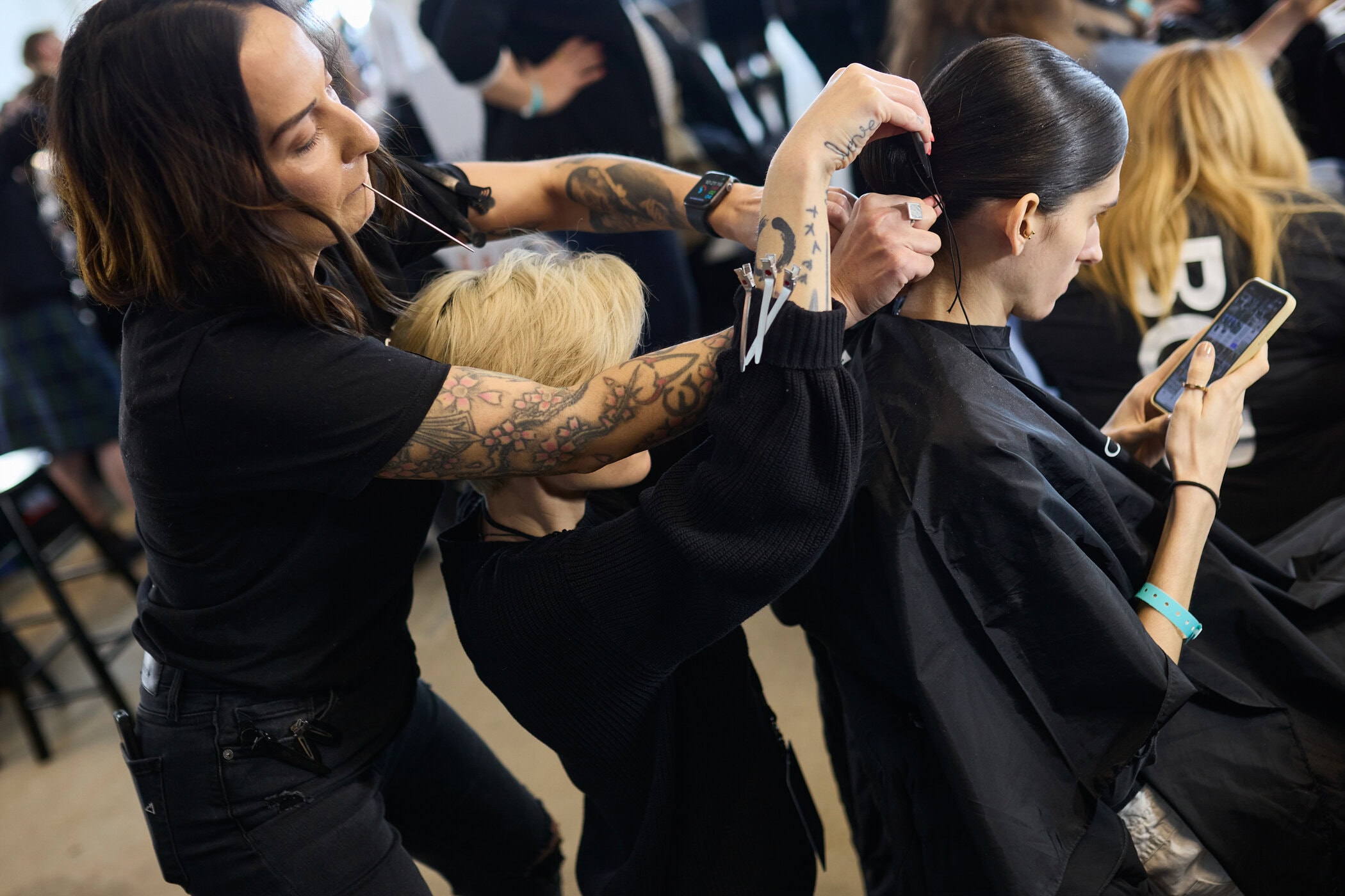 Badgley Mischka  Fall 2024 Fashion Show Backstage