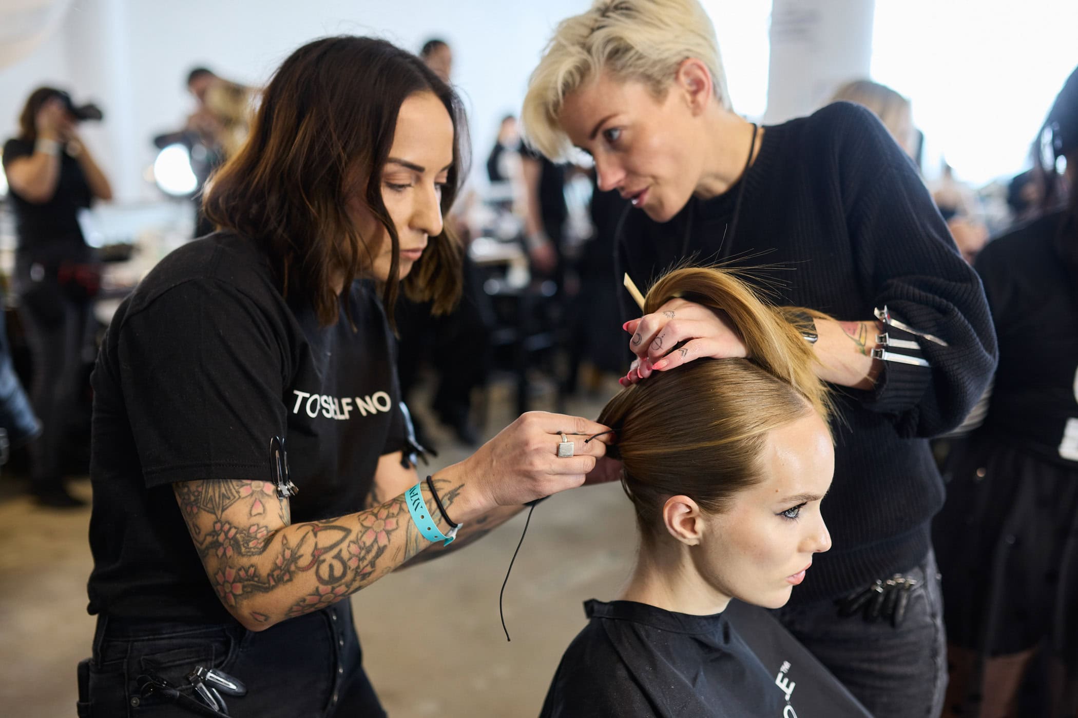 Badgley Mischka  Fall 2024 Fashion Show Backstage