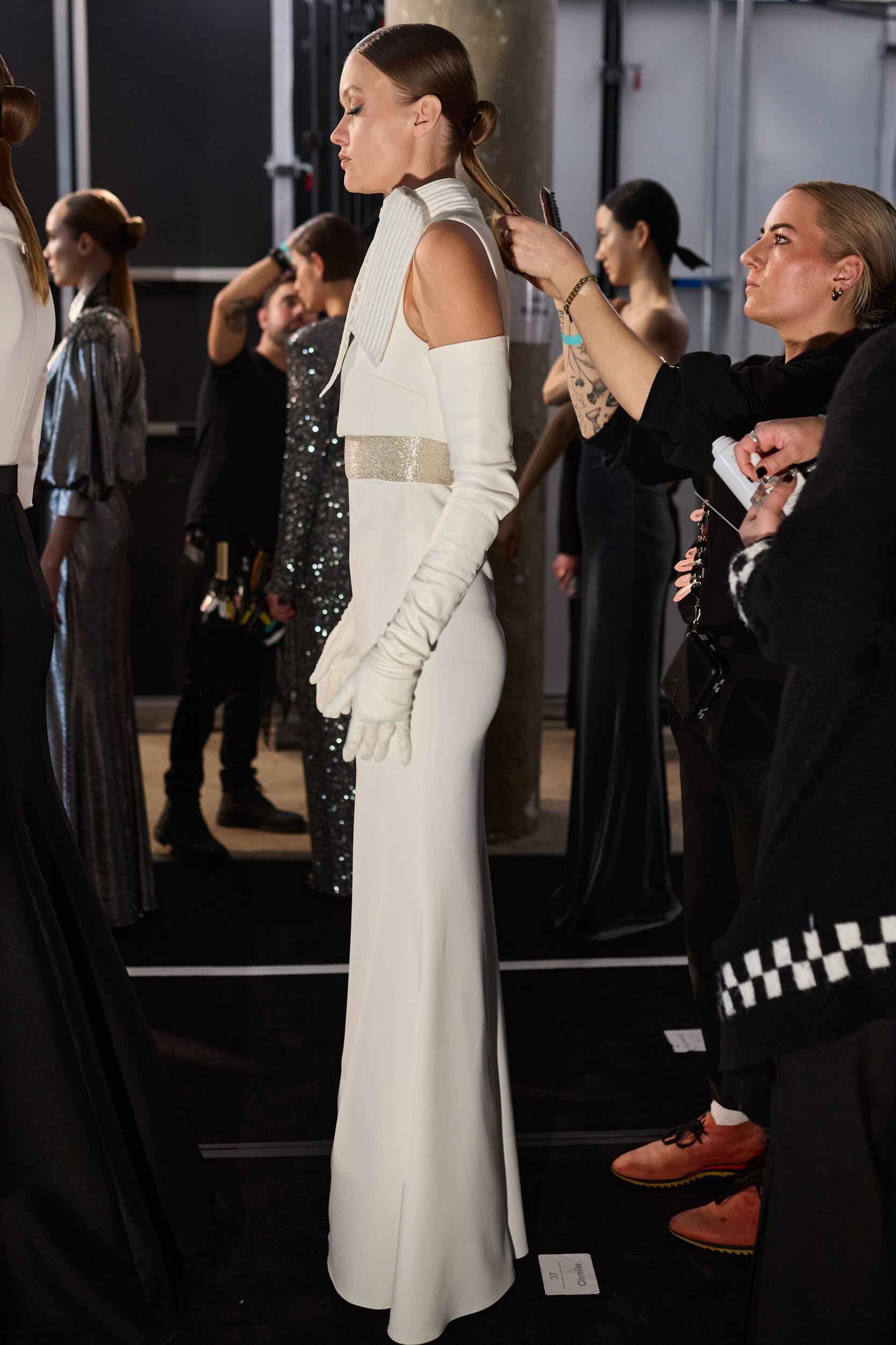 Badgley Mischka  Fall 2024 Fashion Show Backstage