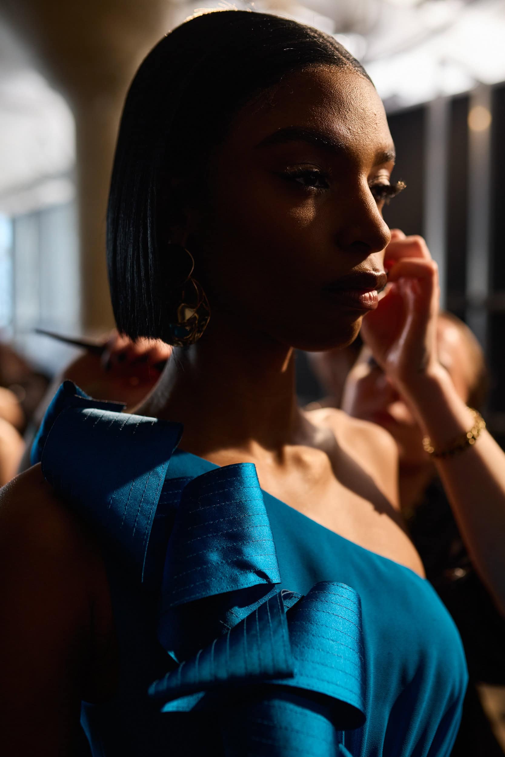 Badgley Mischka  Fall 2024 Fashion Show Backstage