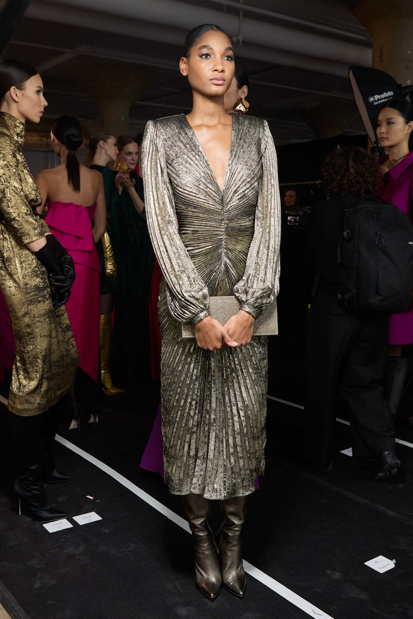 Badgley Mischka  Fall 2024 Fashion Show Backstage