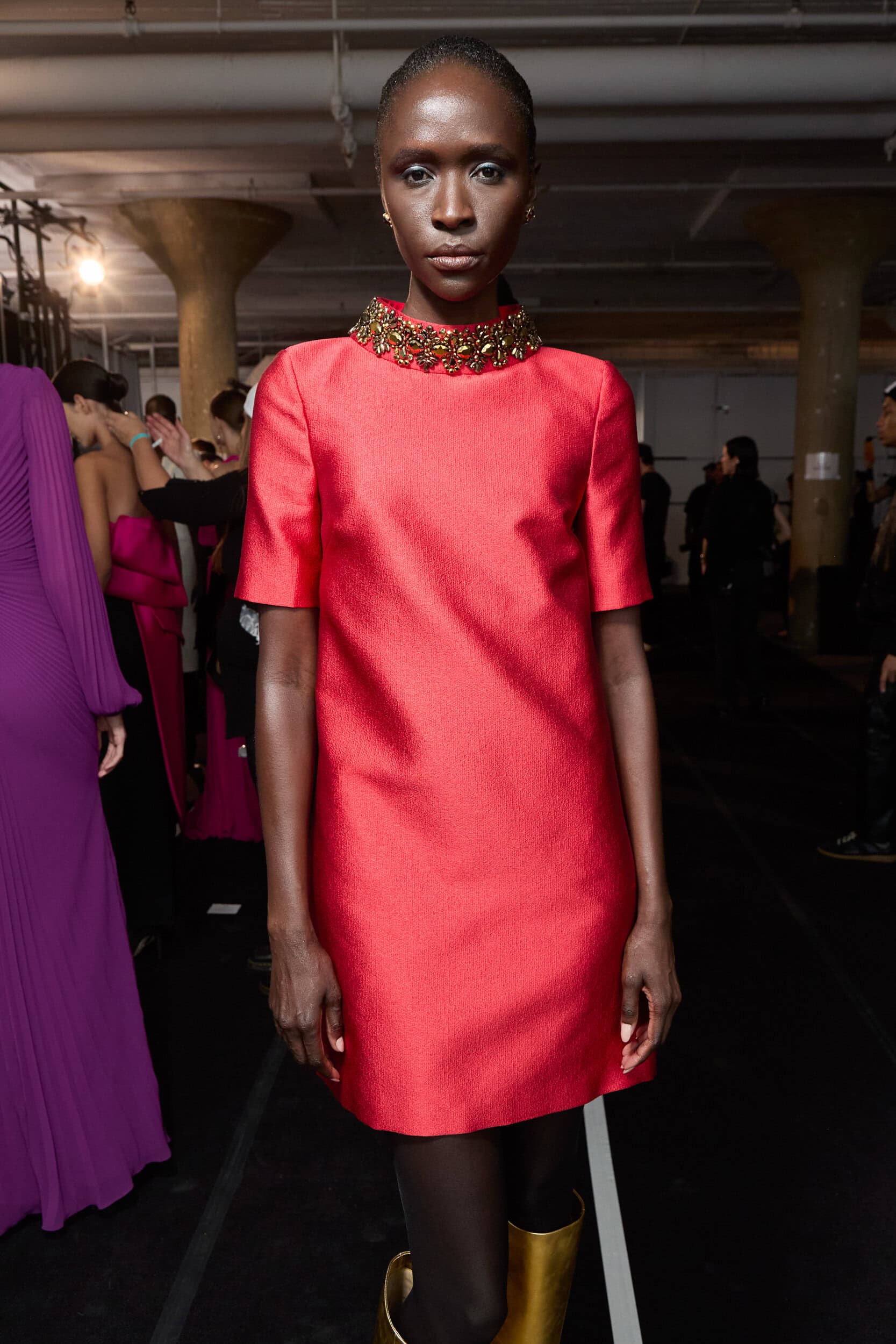 Badgley Mischka  Fall 2024 Fashion Show Backstage