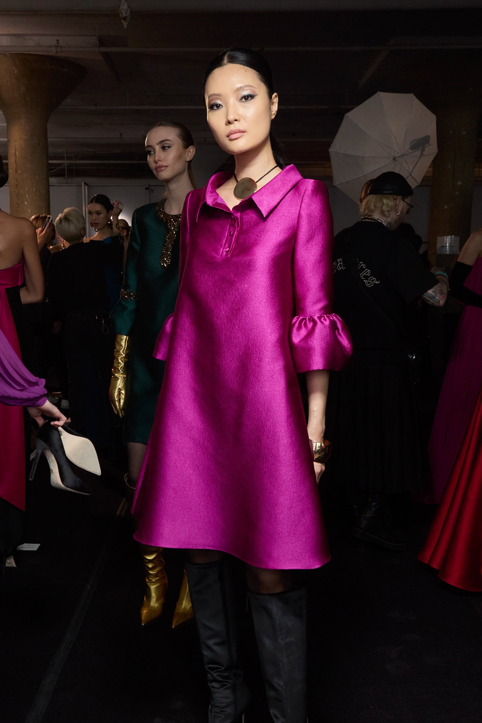 Badgley Mischka  Fall 2024 Fashion Show Backstage