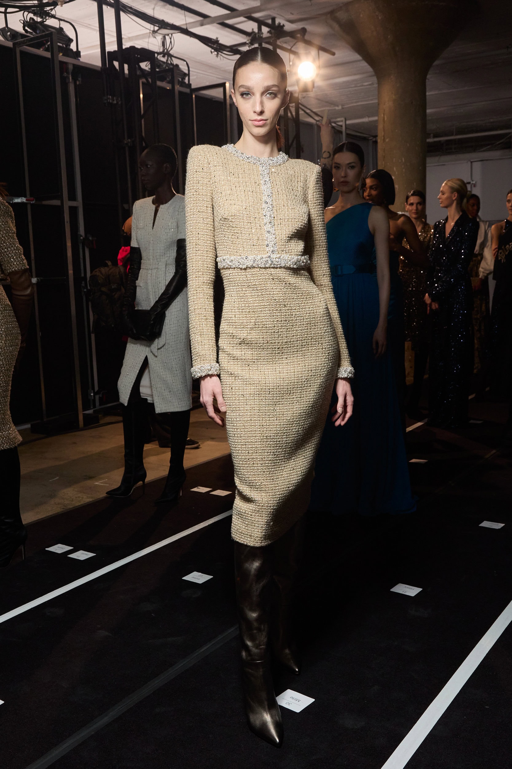 Badgley Mischka  Fall 2024 Fashion Show Backstage