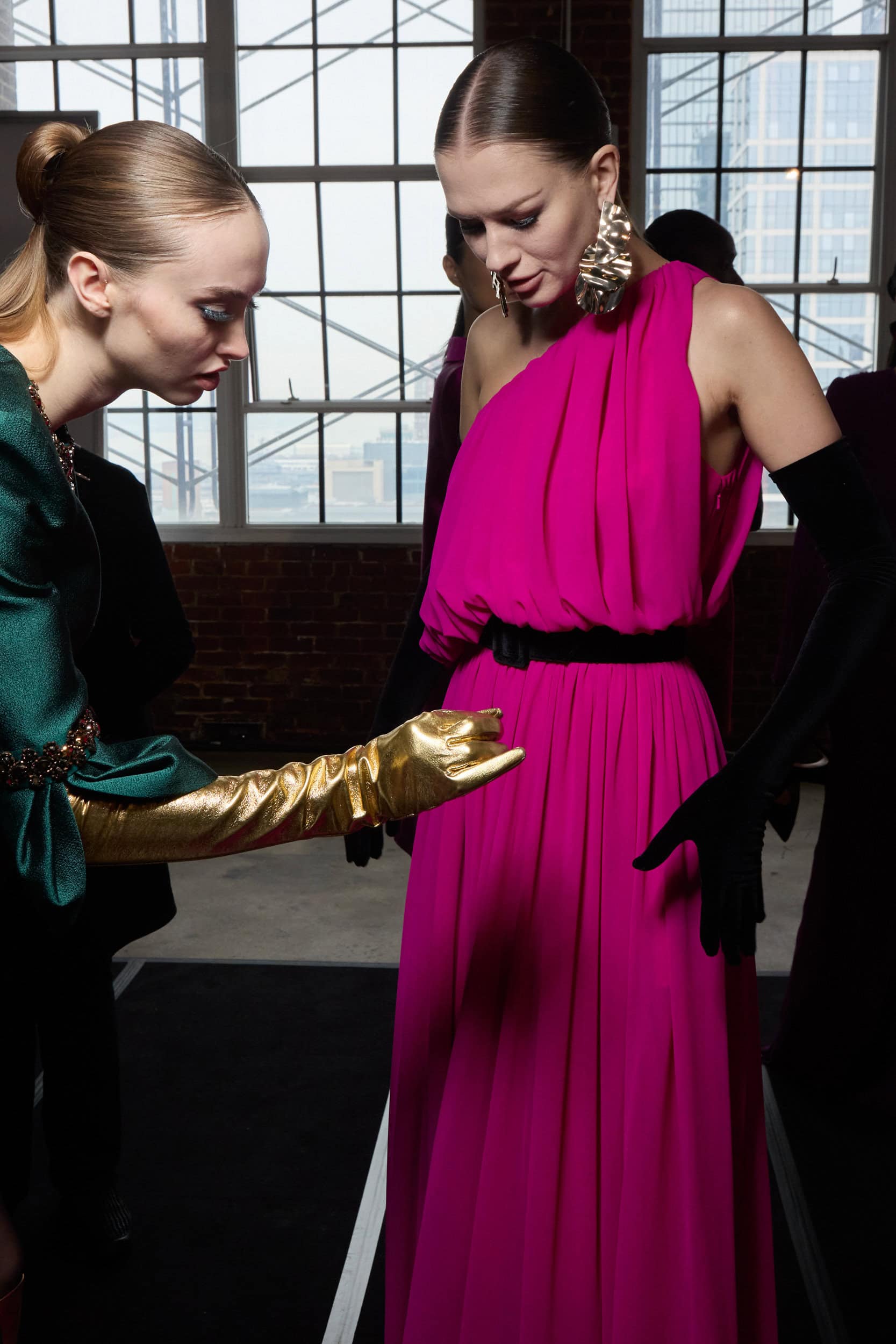Badgley Mischka  Fall 2024 Fashion Show Backstage